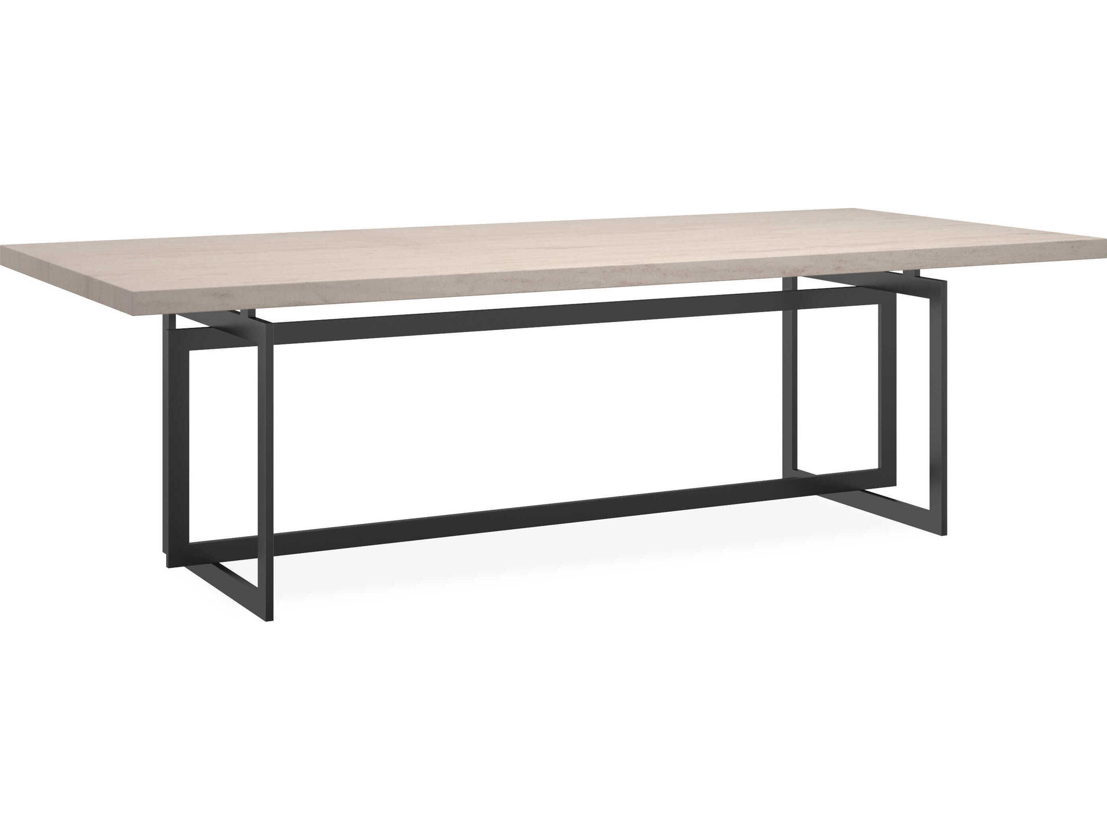 Caracole Classic Wish You Were Here Rectangular Concrete Dining Table