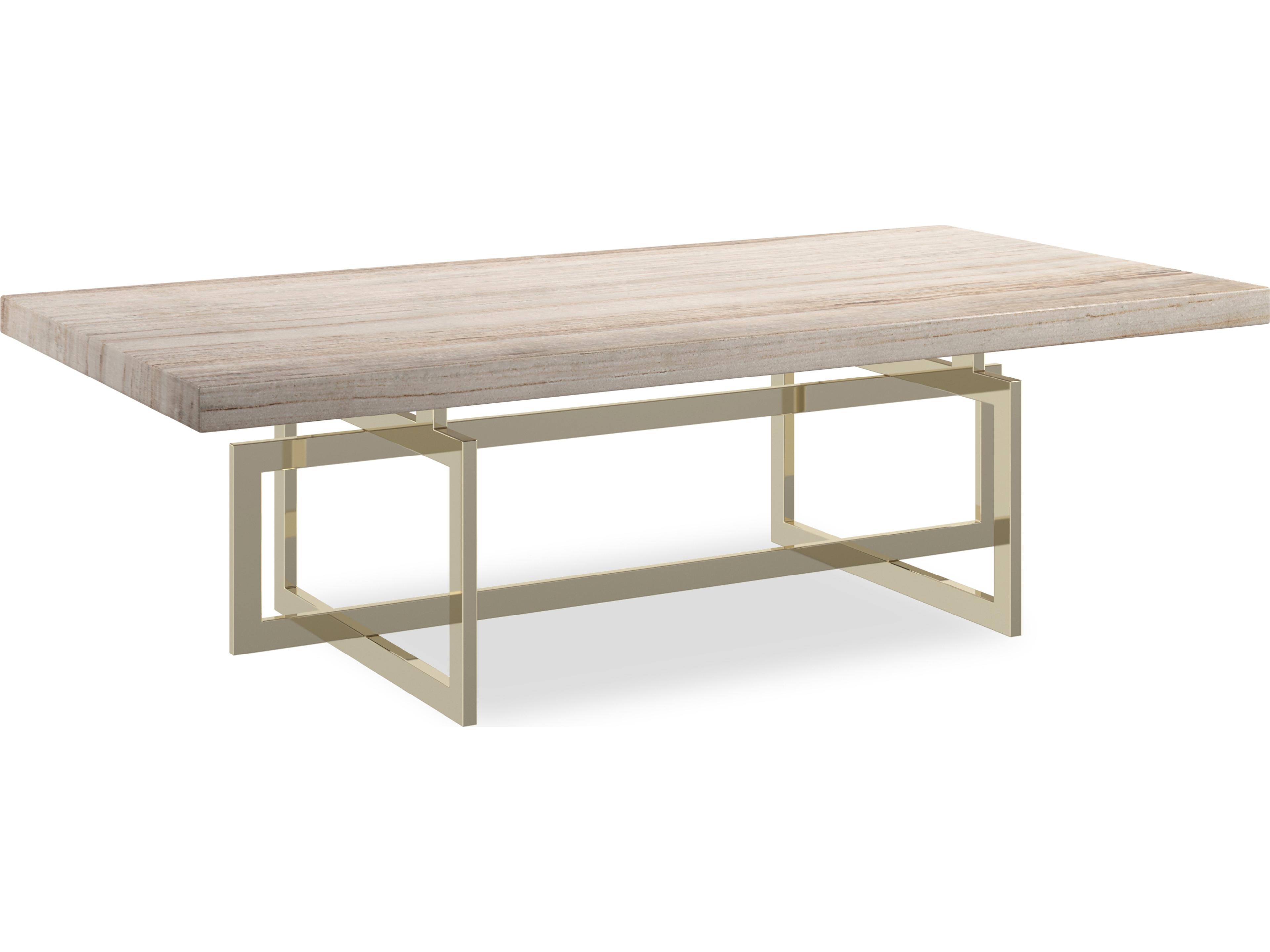 Caracole Classic Wish You Were Here Rectangular Marble Coffee Table