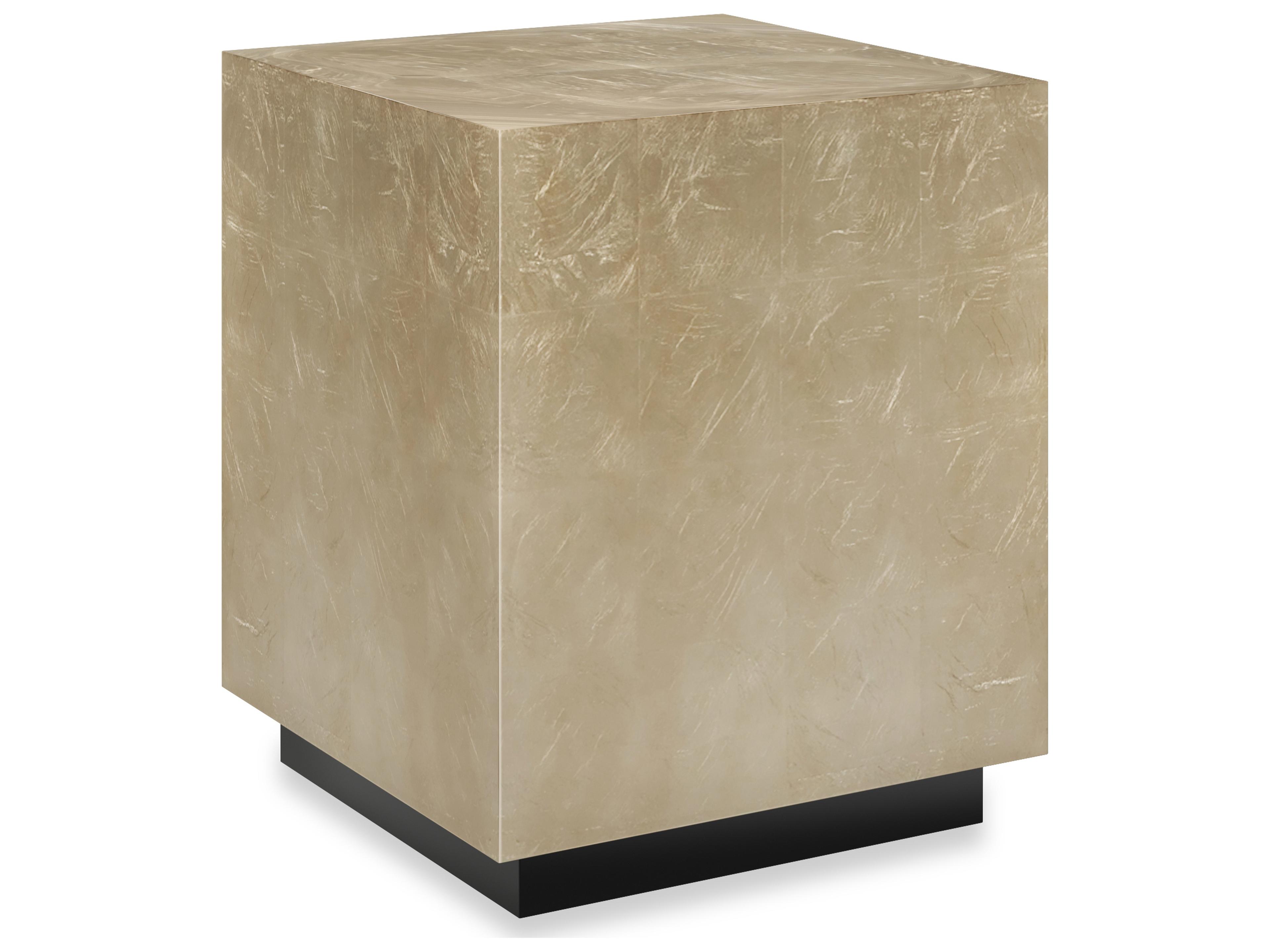 Classic Cocktail Couture Square Wood End Table