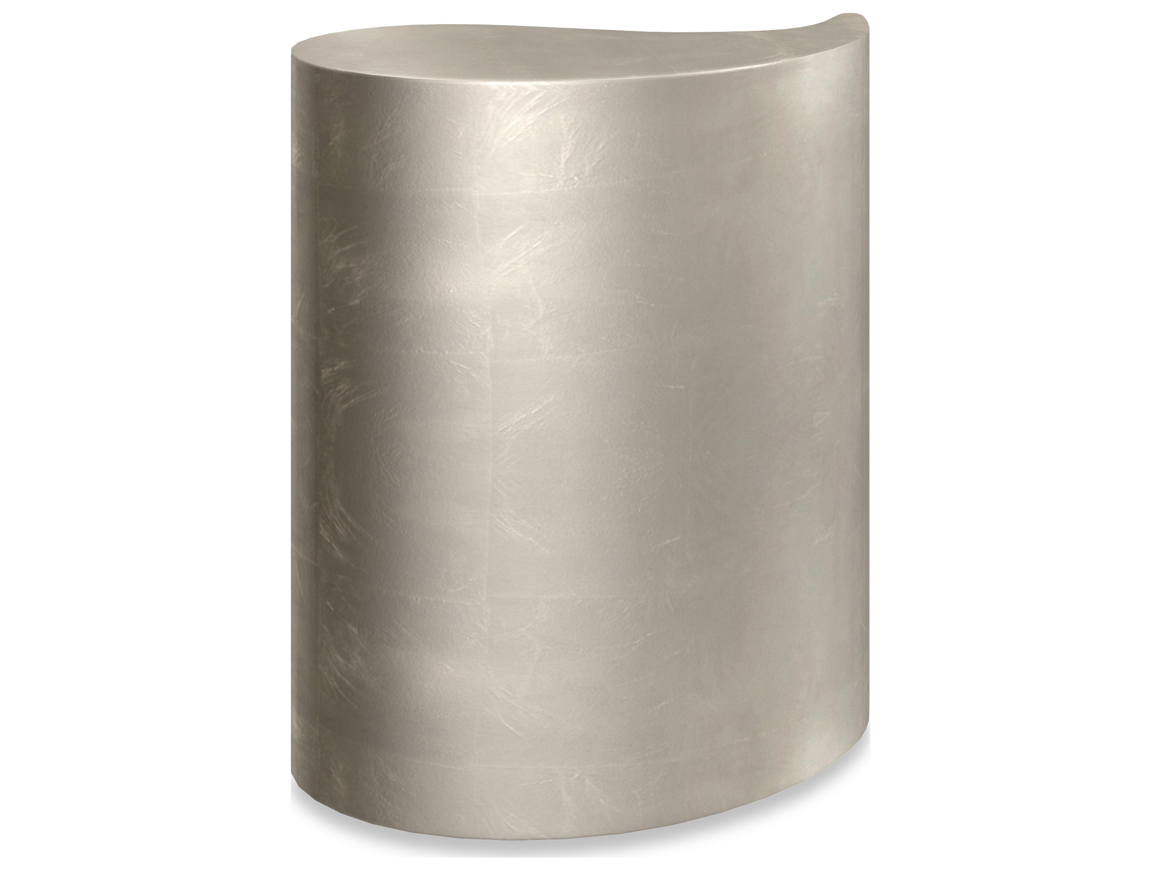 Classic End Quote Metal Charcoal Leaf End Table