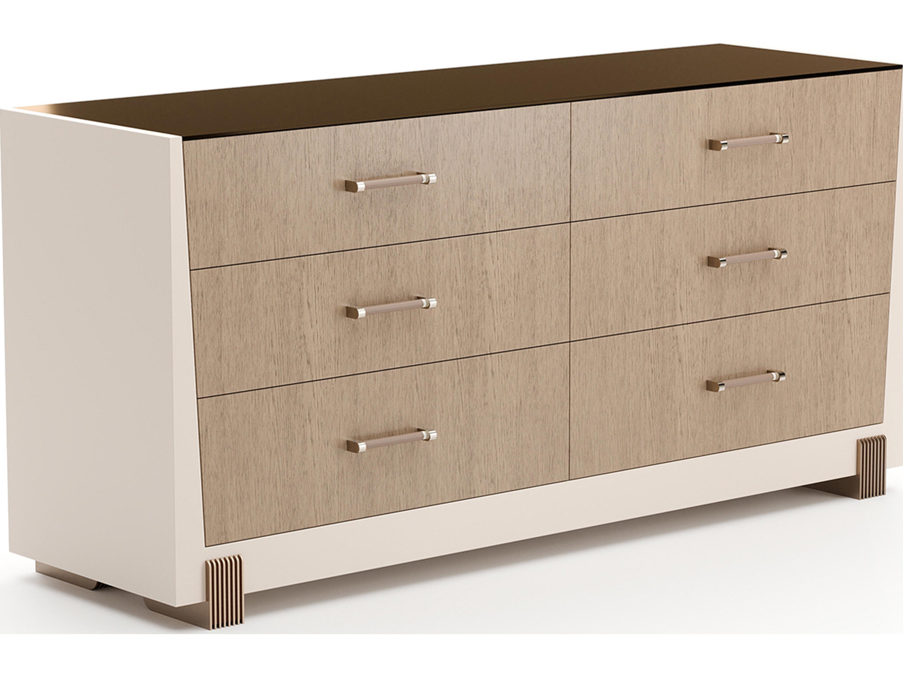 Counter Balance 6-Drawers Brown Double Dresser