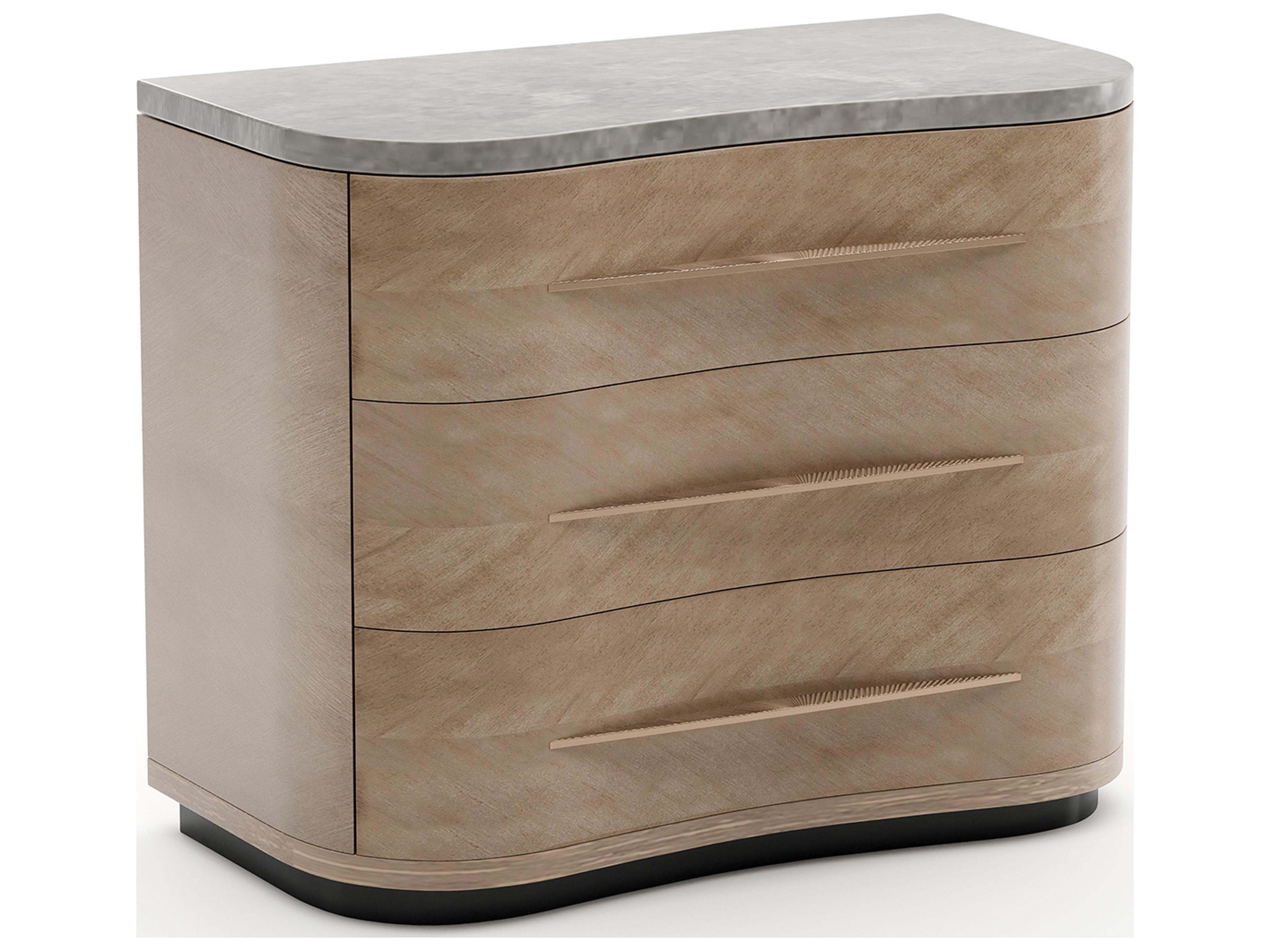 Nomadic 3-Drawers Brown Nightstand