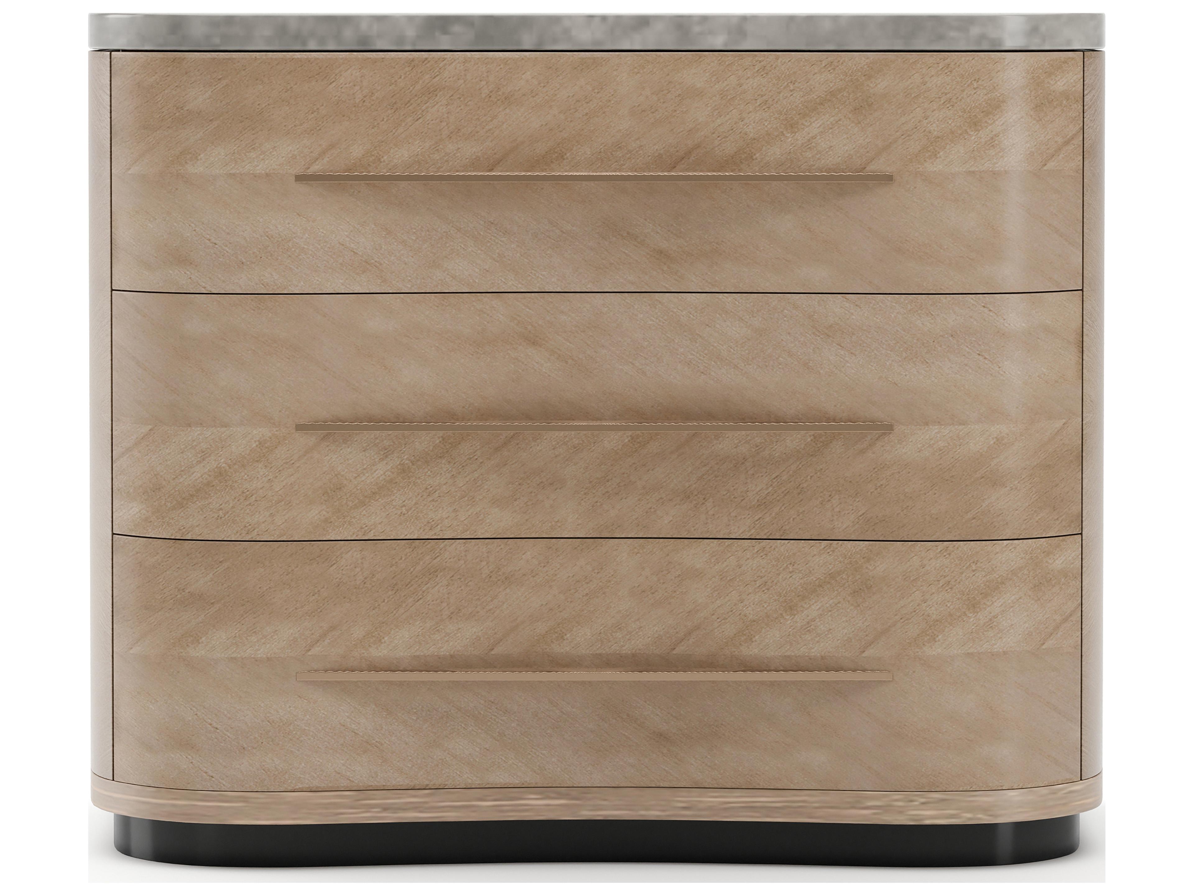 Caracole Nomadic 3-Drawers Brown Nightstand