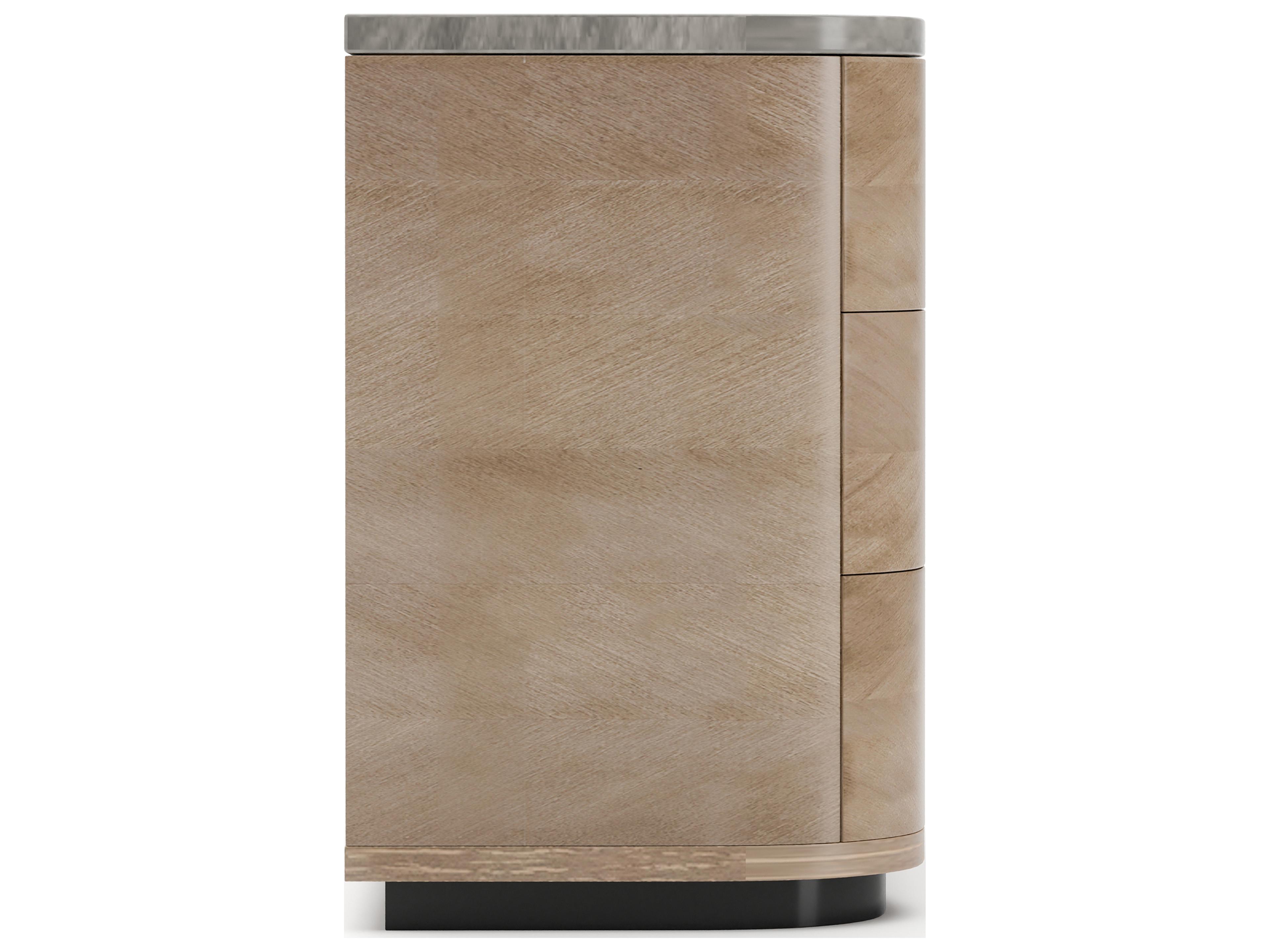 Caracole Nomadic 3-Drawers Brown Nightstand