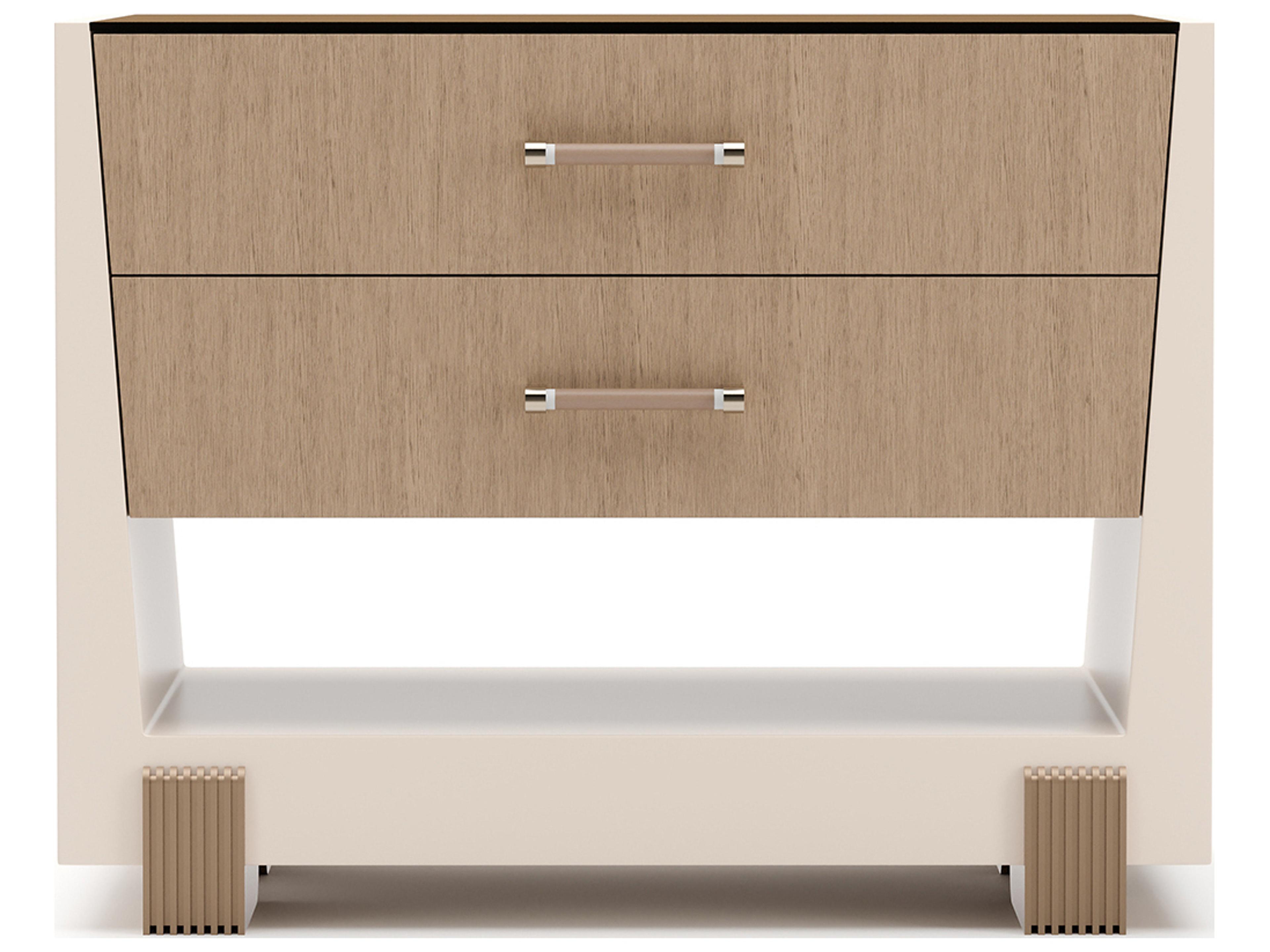 Caracole Counter Balance 2-Drawers Brown Nightstand