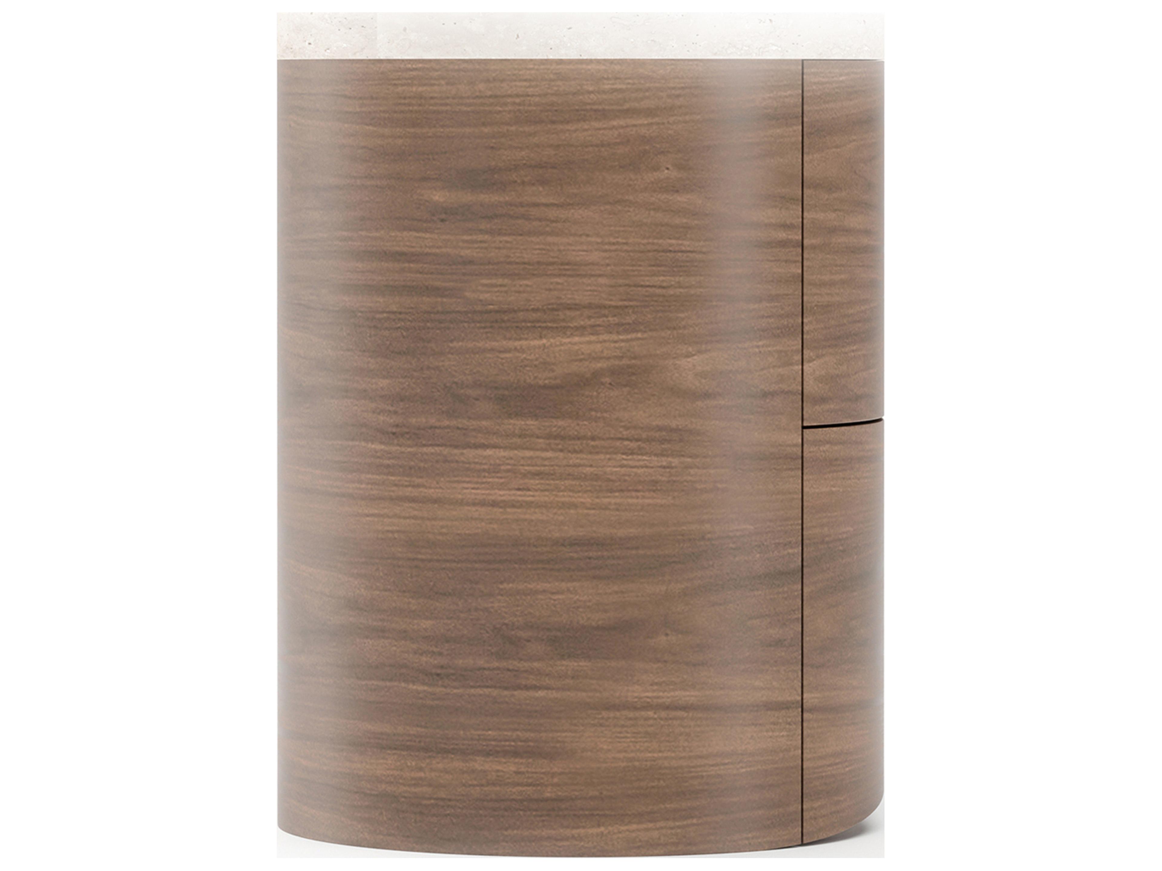 Caracole Fleur 2-Drawers Brown Nightstand