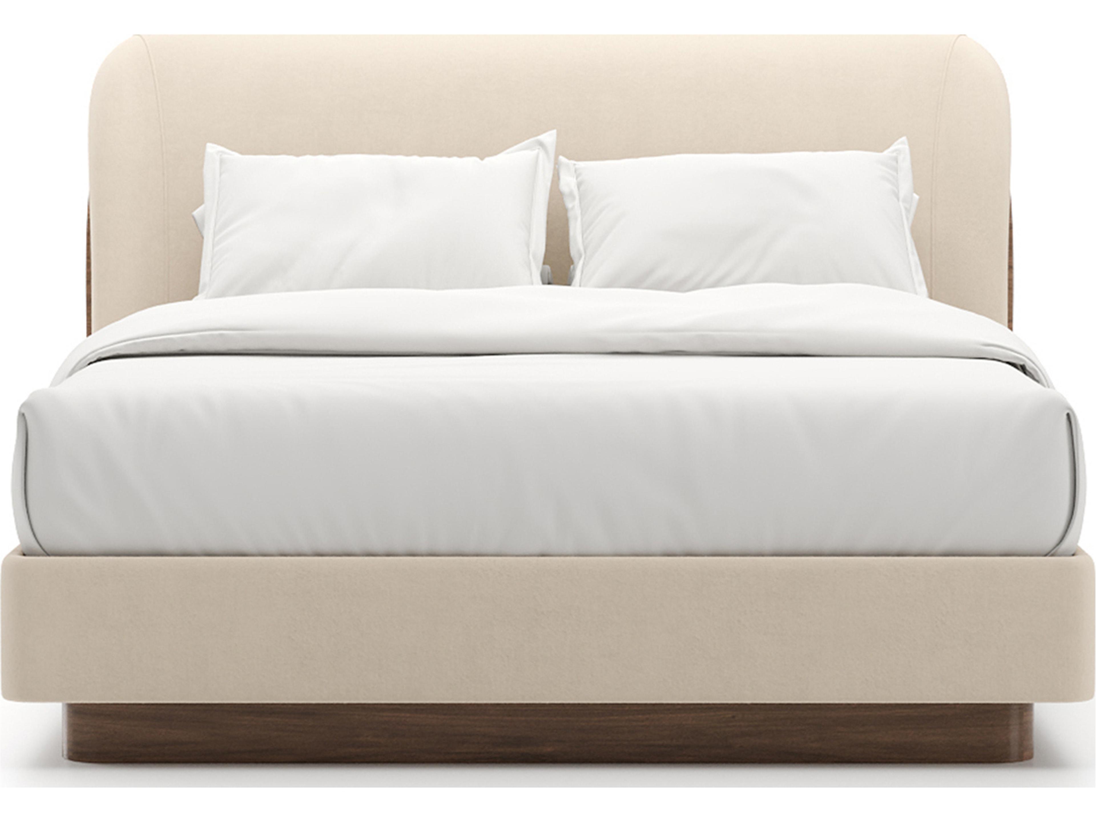 Caracole Fleur Champagne Upholstered Queen Platform Bed