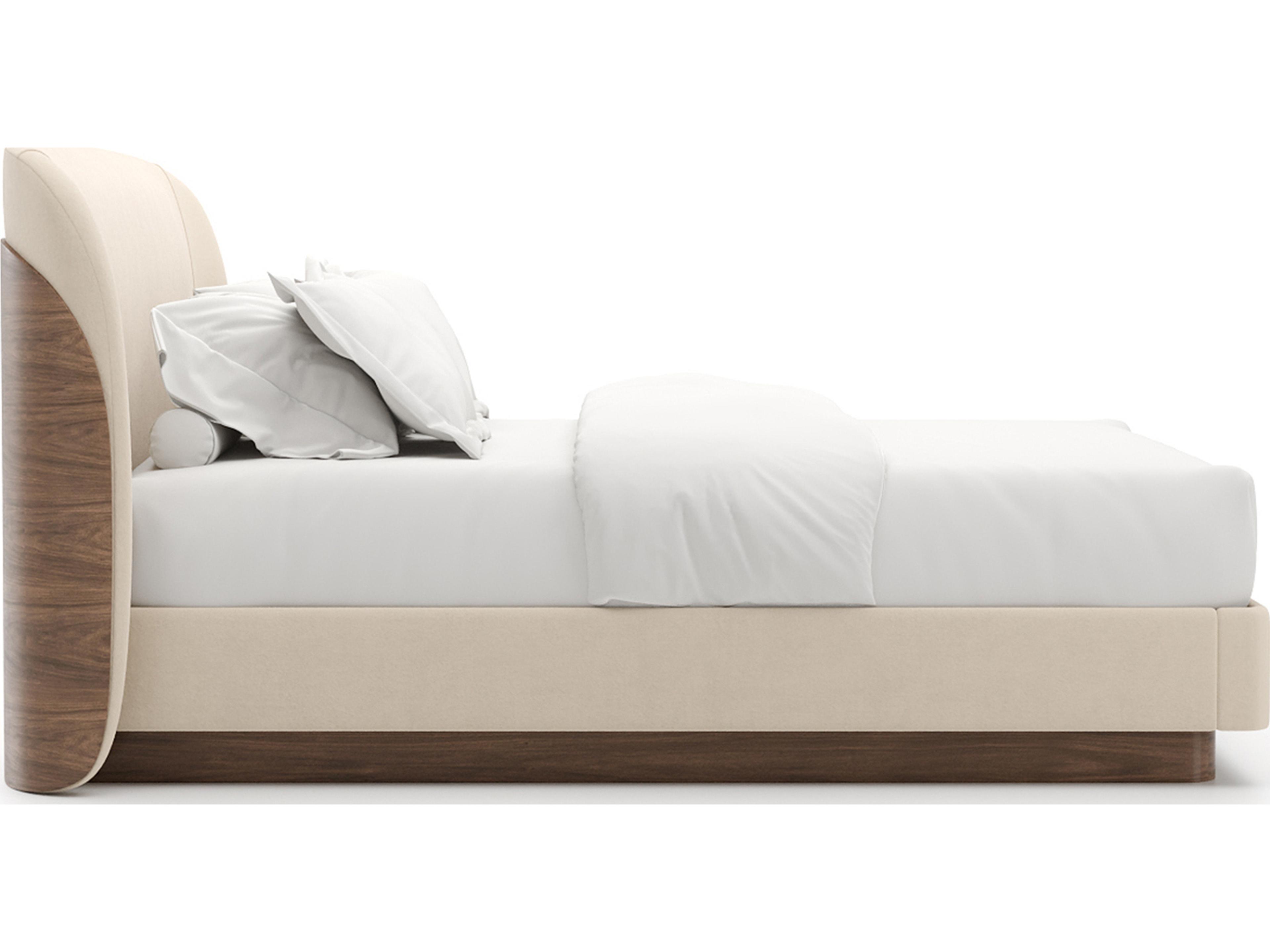 Caracole Fleur Champagne Upholstered Queen Platform Bed