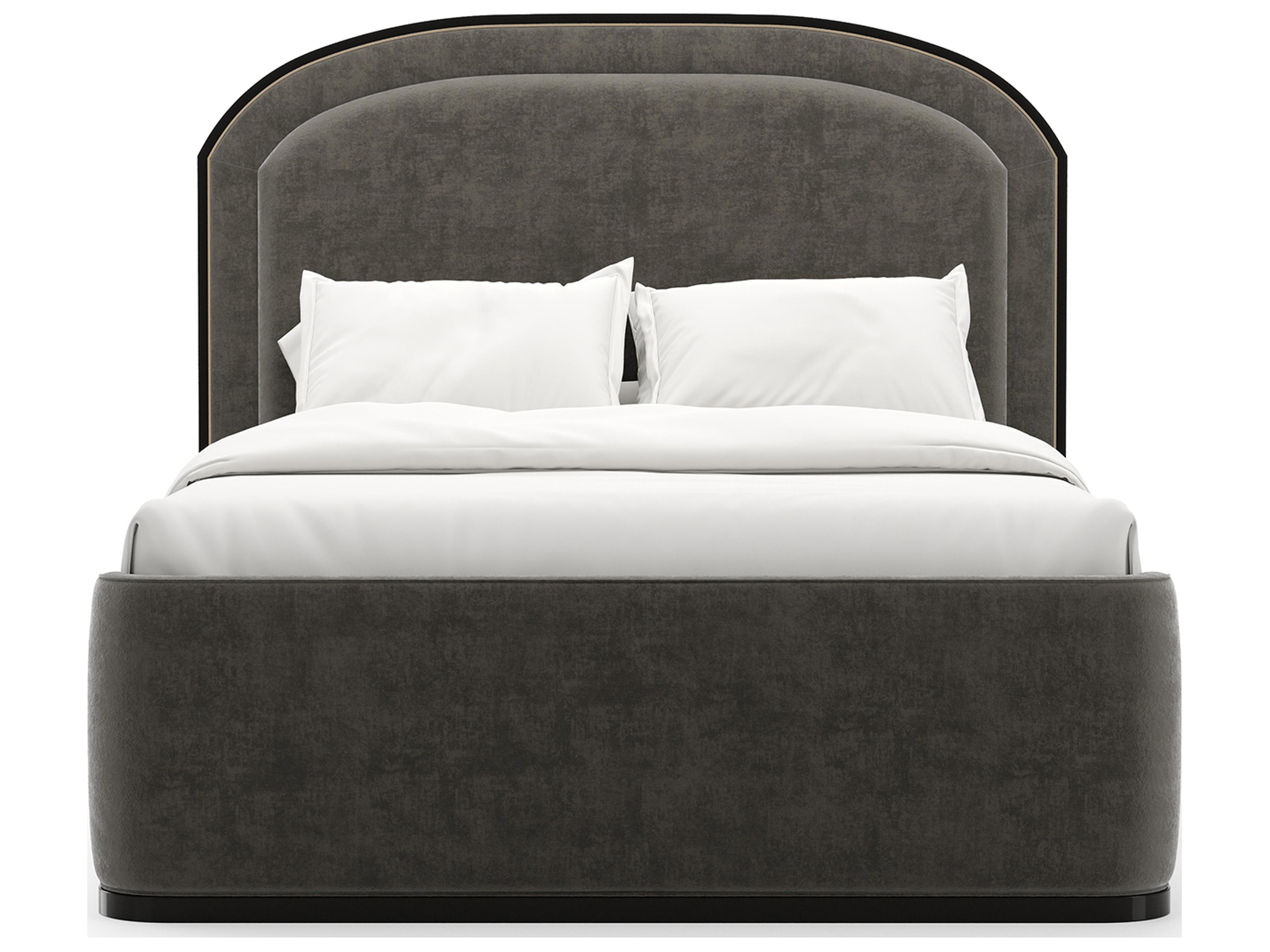 Caracole Wanderlust Gray Upholstered Queen Platform Bed