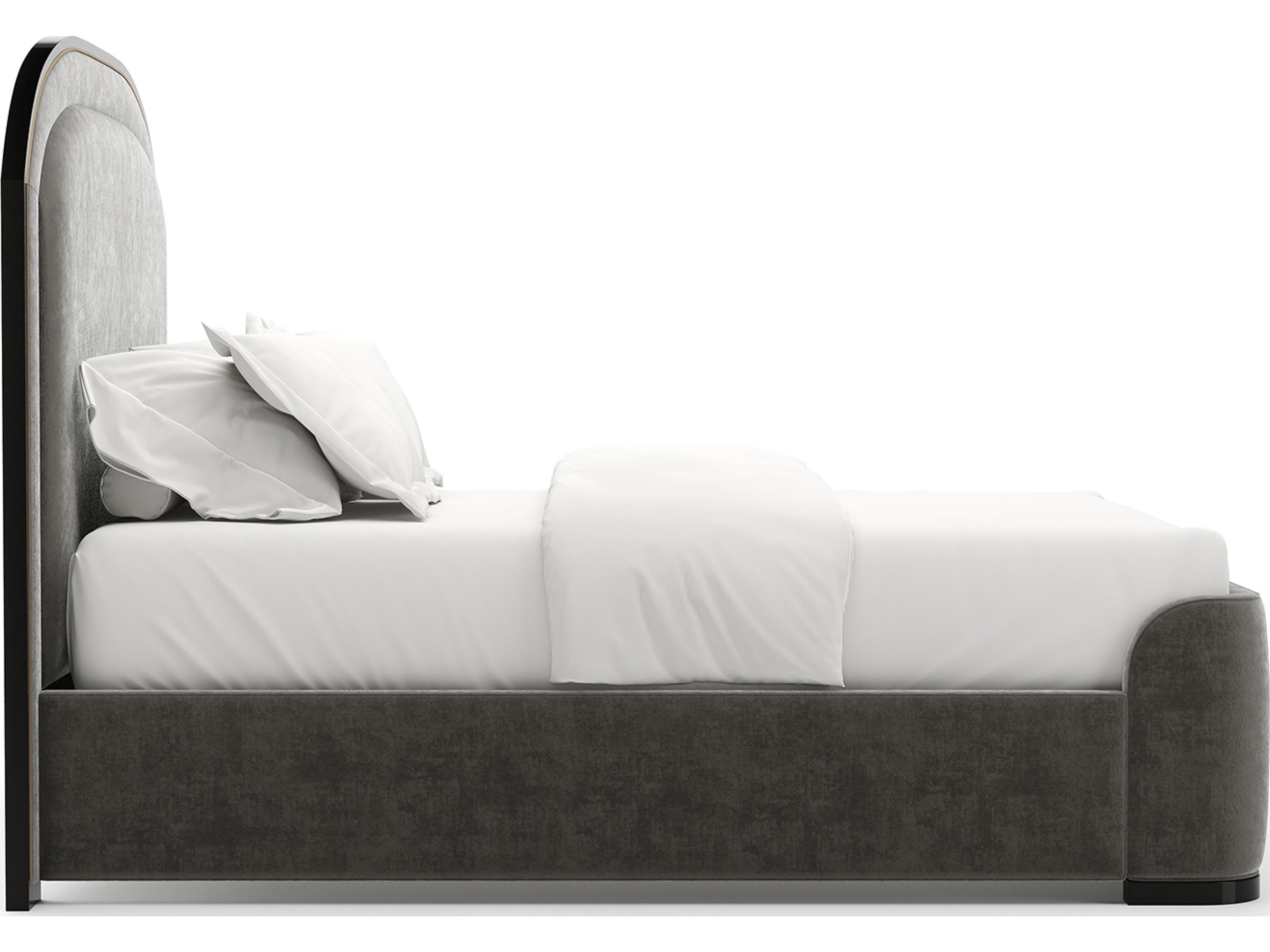 Caracole Wanderlust Gray Upholstered Queen Platform Bed