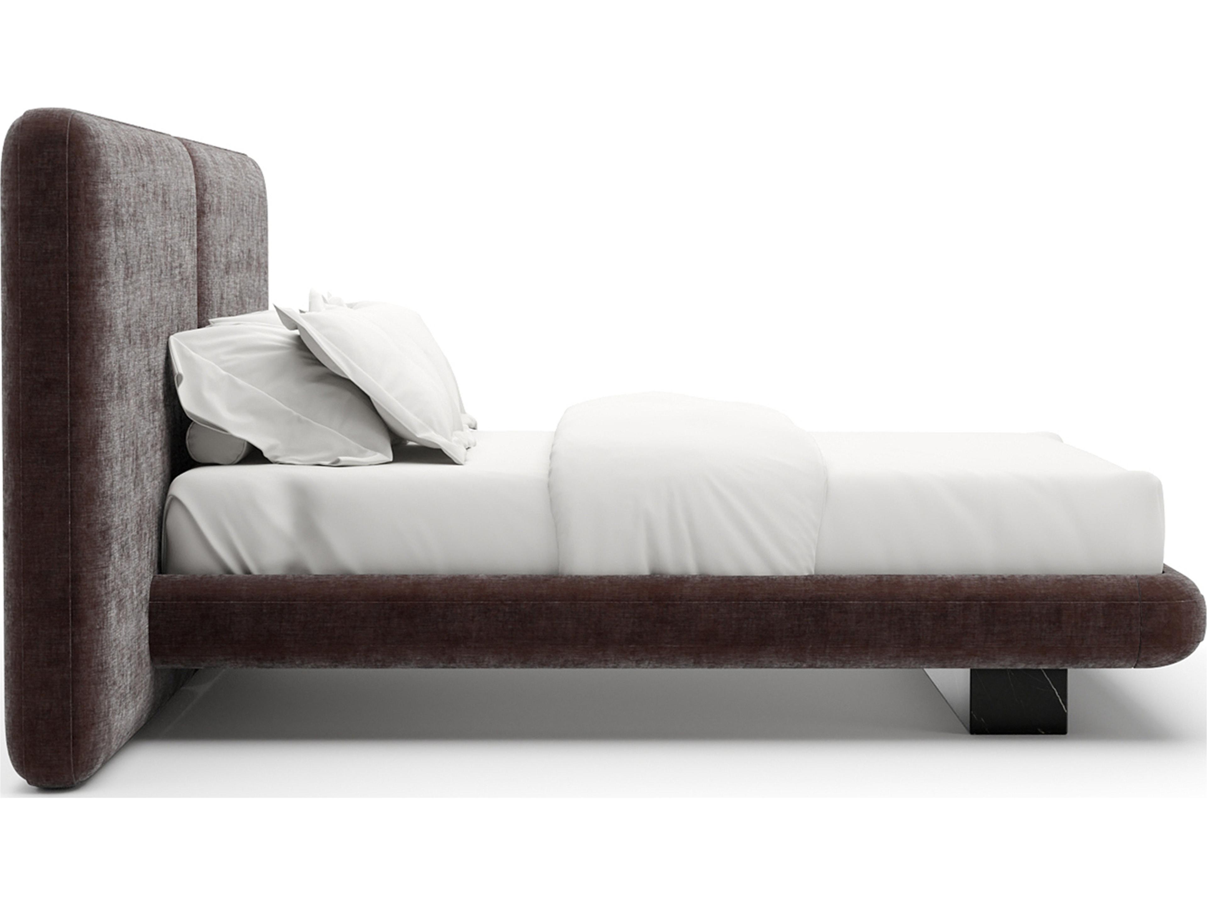 Caracole Overlap Brown Upholstered Queen Platform Bed