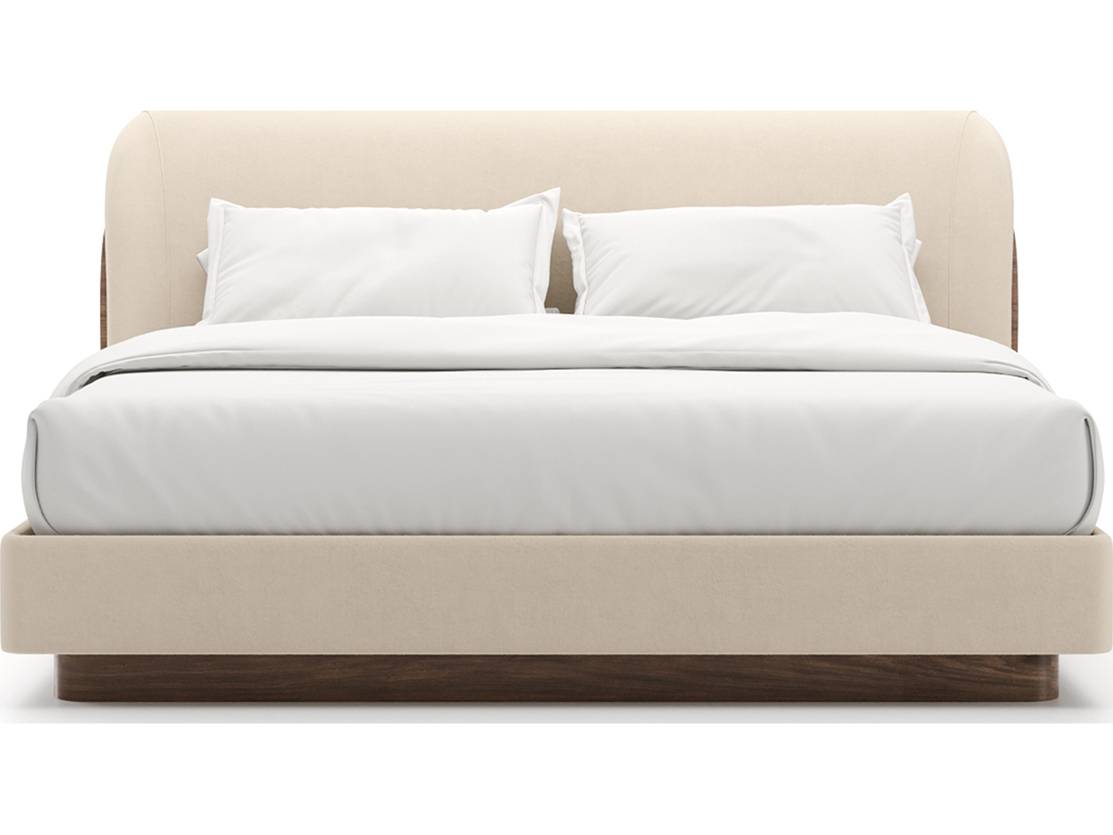 Caracole Fleur Champagne Upholstered King Platform Bed