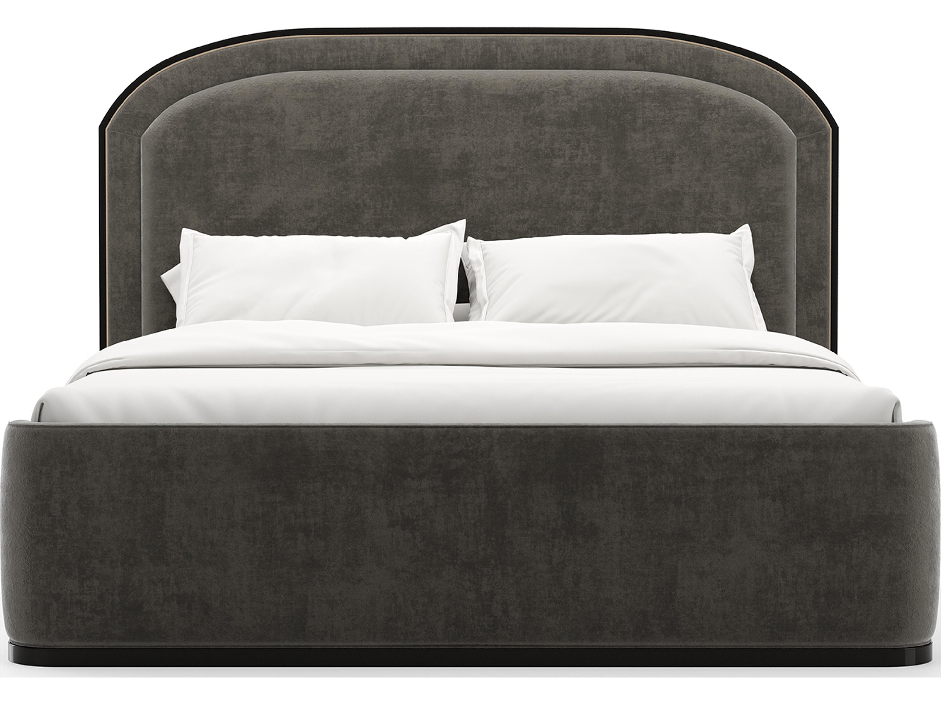 Caracole Wanderlust Gray Upholstered King Platform Bed