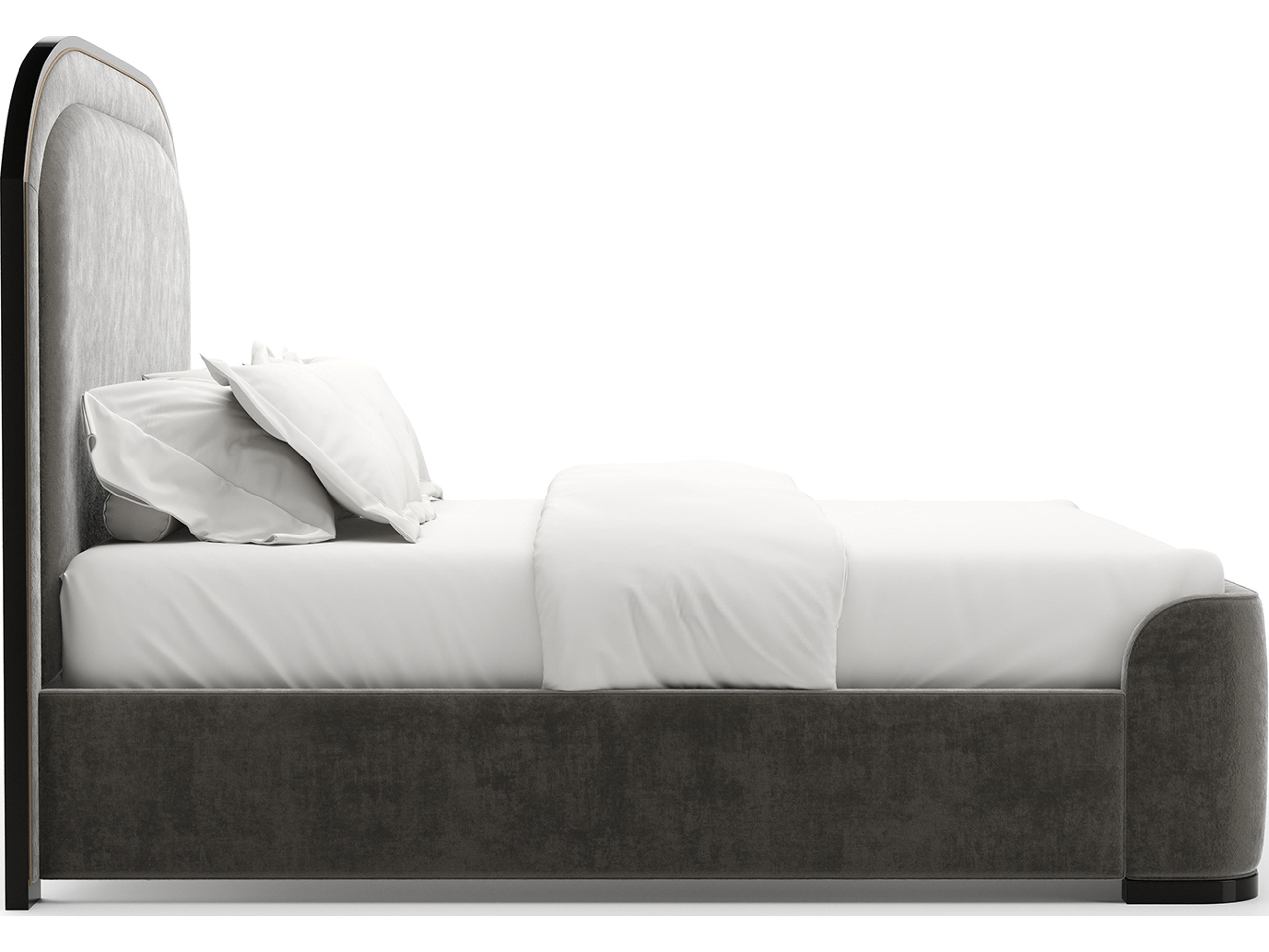 Caracole Wanderlust Gray Upholstered King Platform Bed
