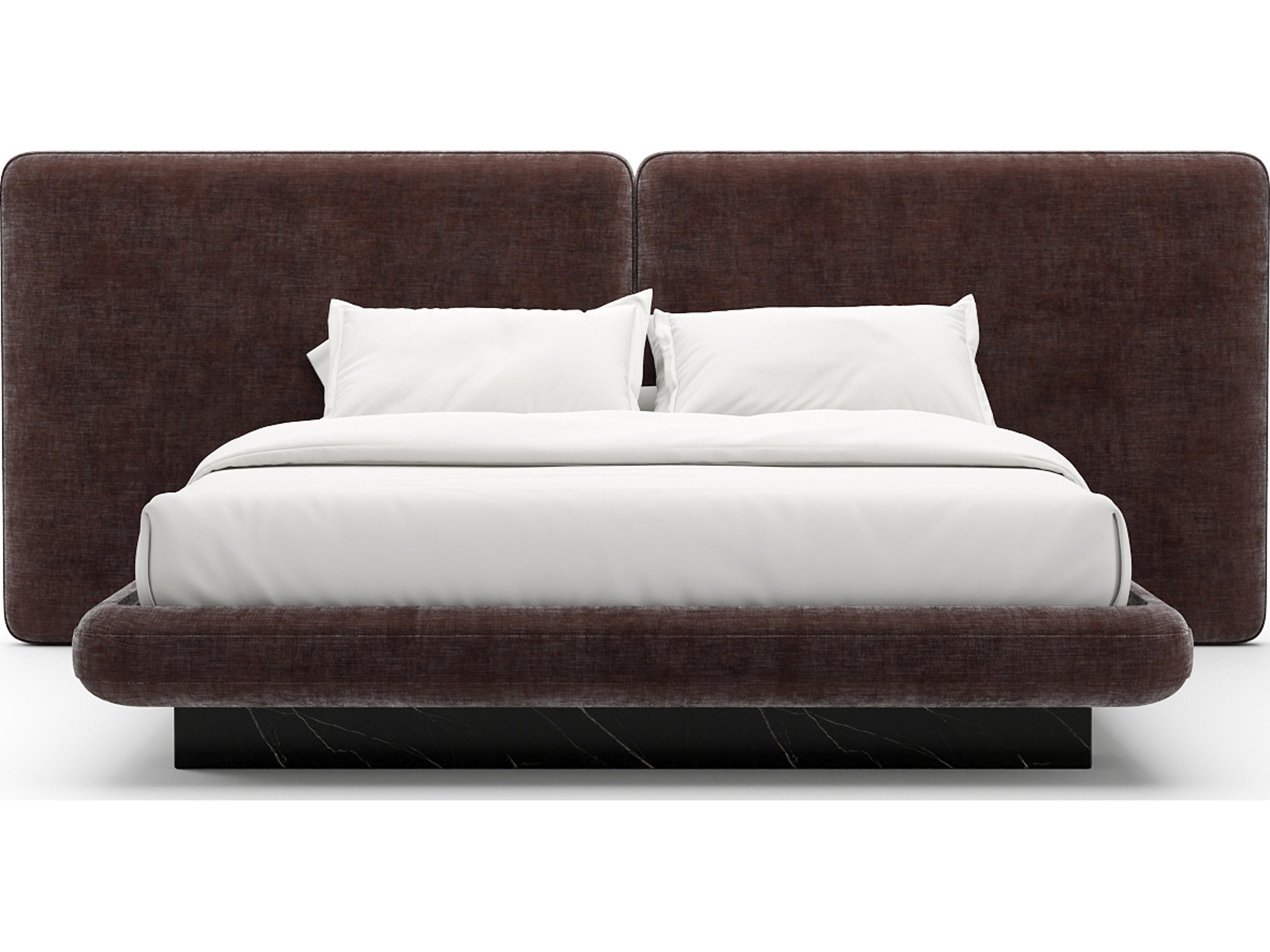 Caracole Overlap Brown Upholstered King Platform Bed