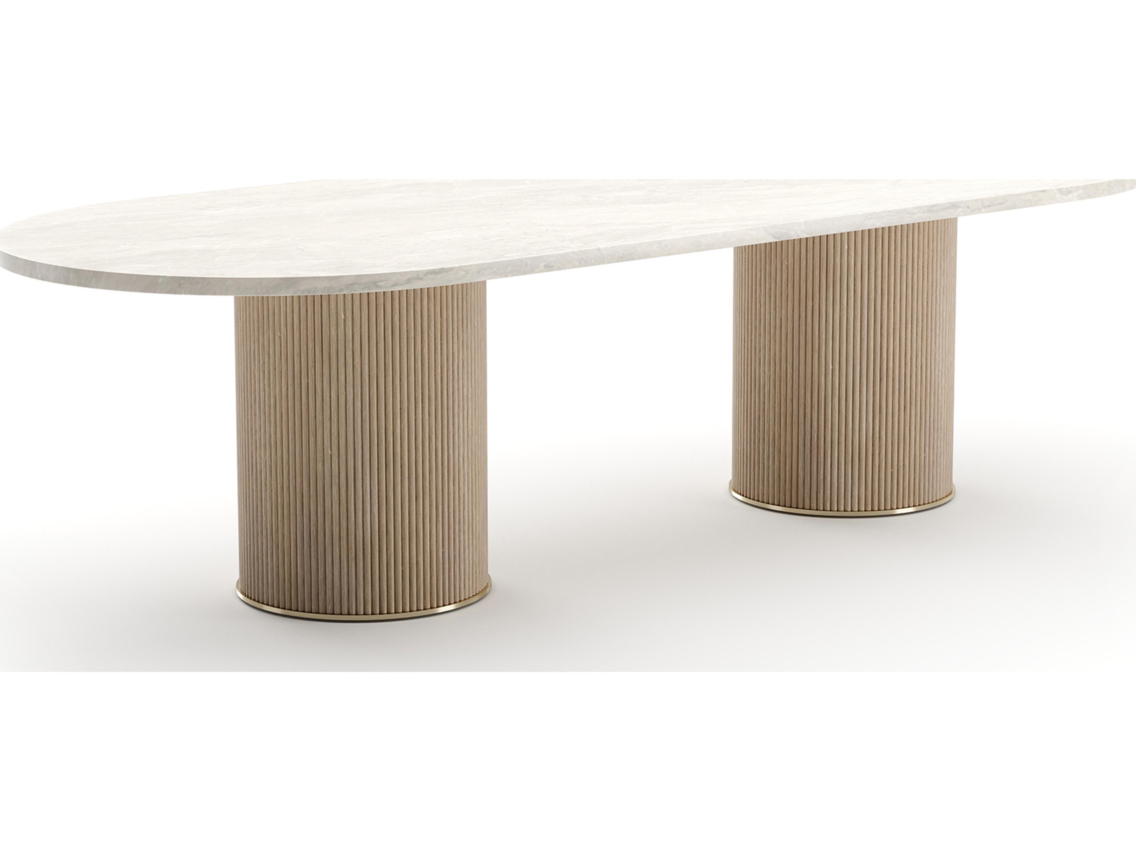 Rhythm Oval Stone Dining Table