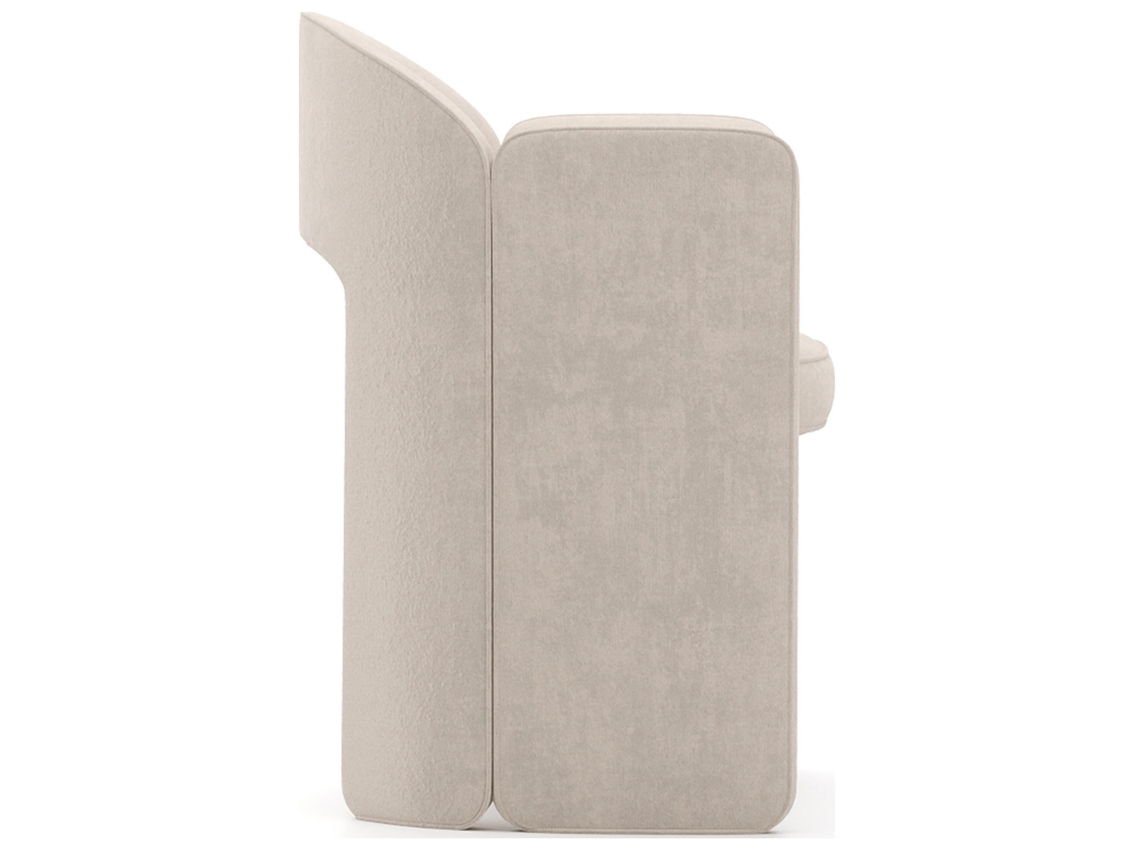 Caracole Overlap Beige Upholstered Arm Dining Chair