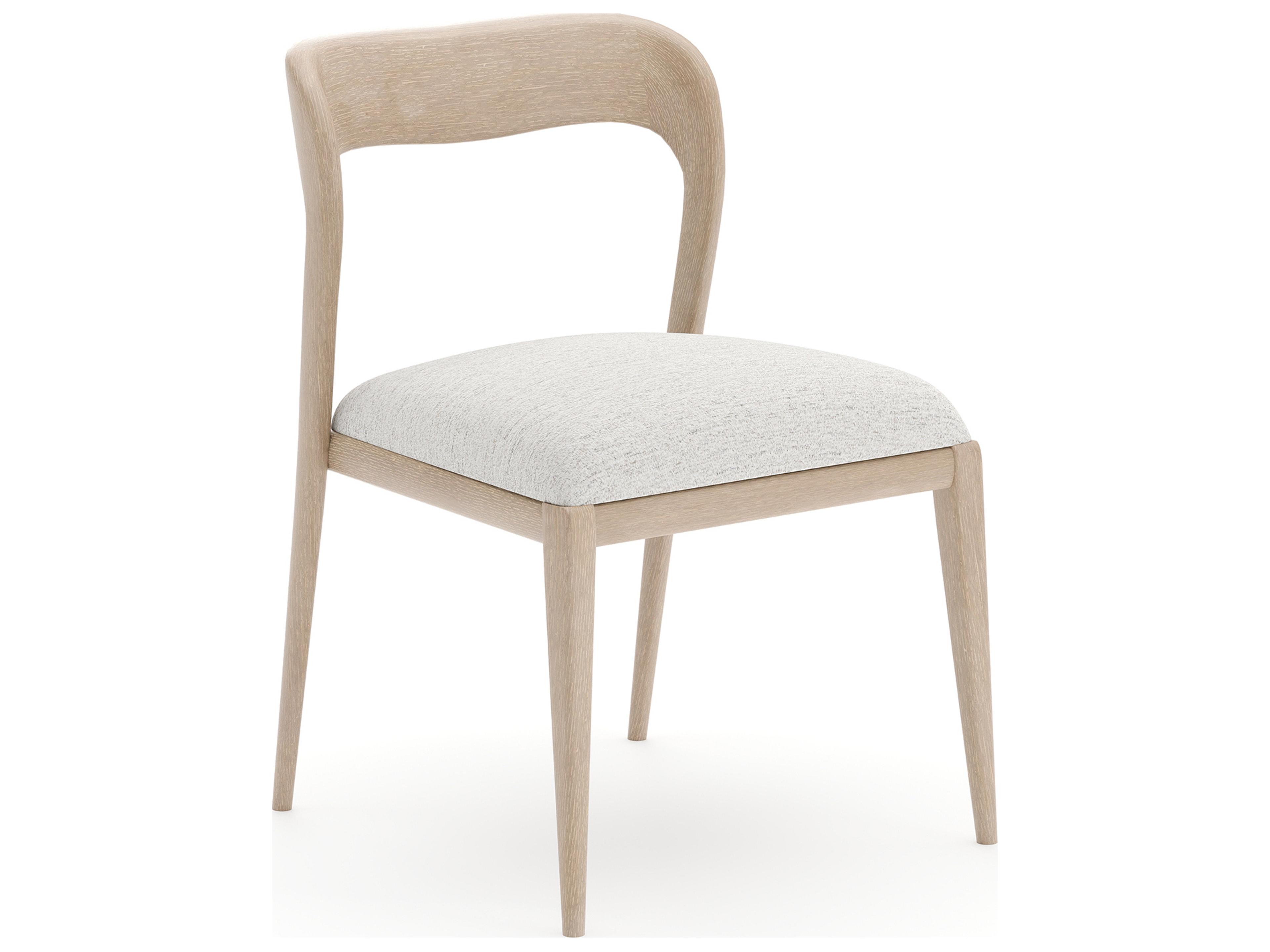 Rhythm Oak Wood Upholstered Armless Dining Chair