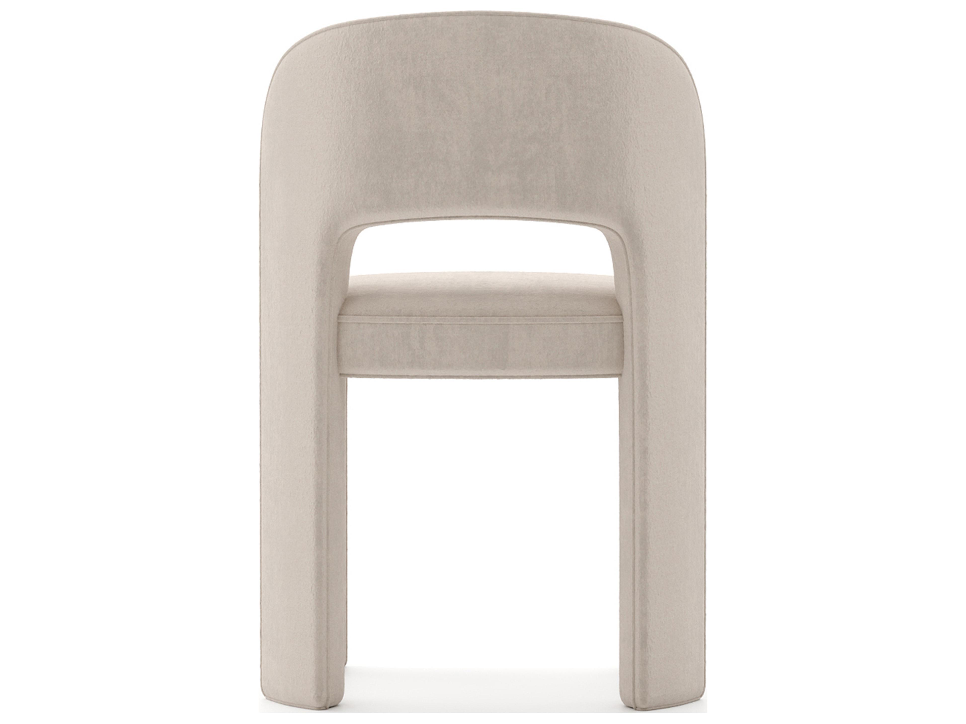 Caracole Overlap Beige Upholstered Armless Dining Chair