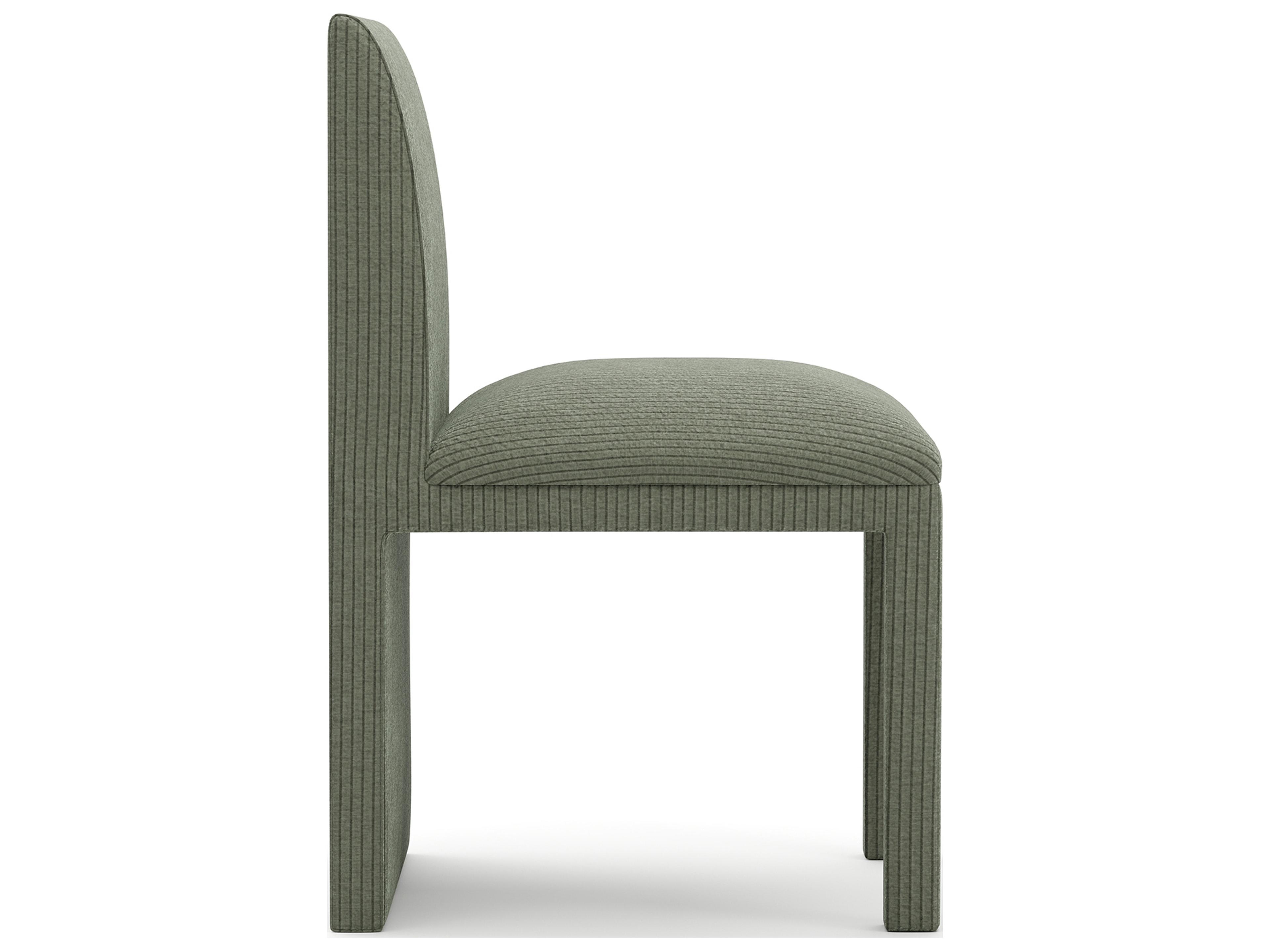 Caracole Precipice Green Upholstered Armless Dining Chair