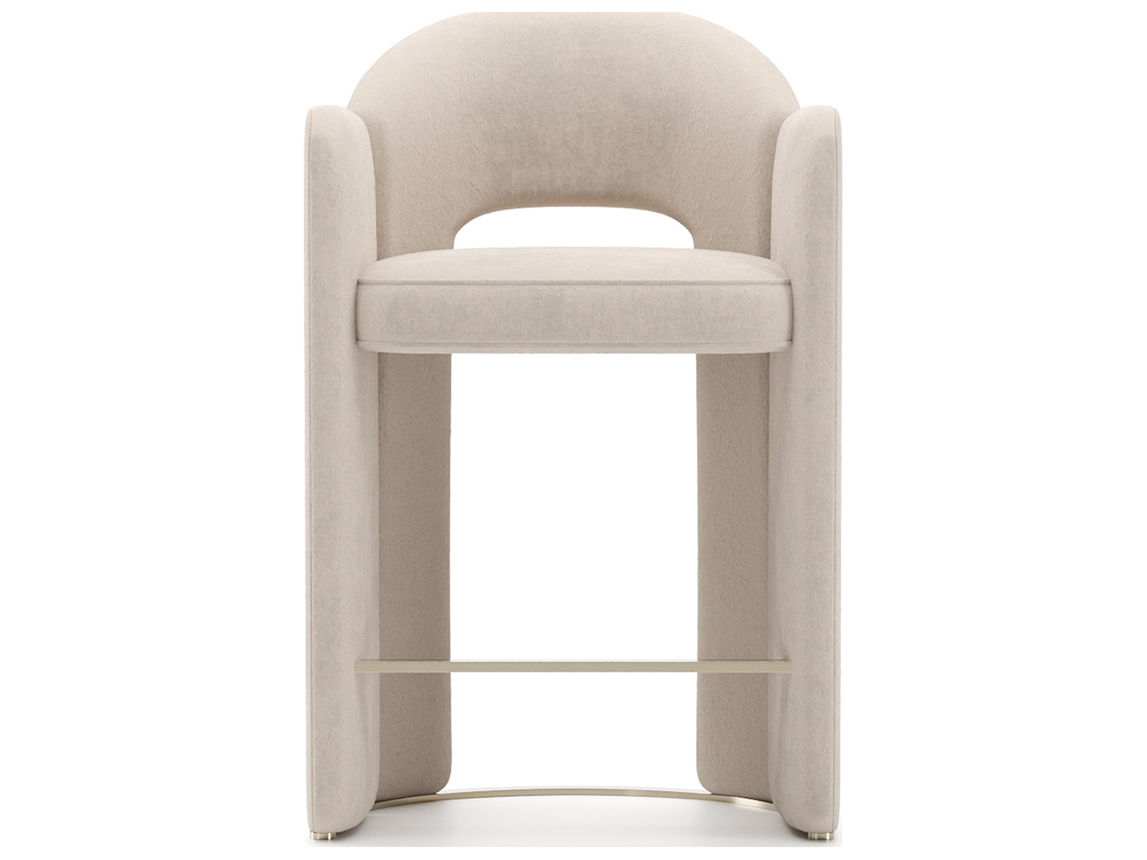 Caracole Overlap Upholstered Counter Stool