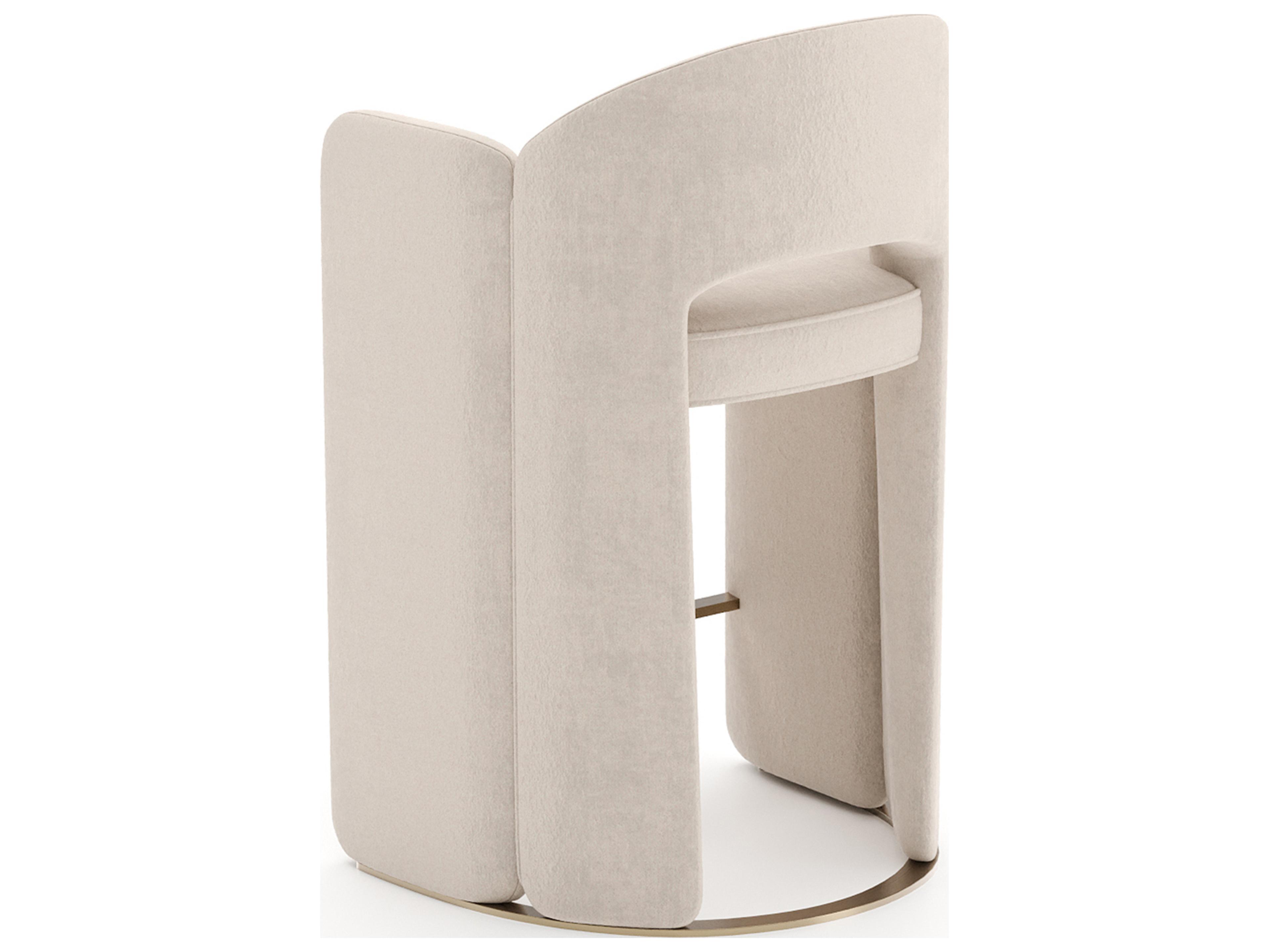 Caracole Overlap Upholstered Counter Stool