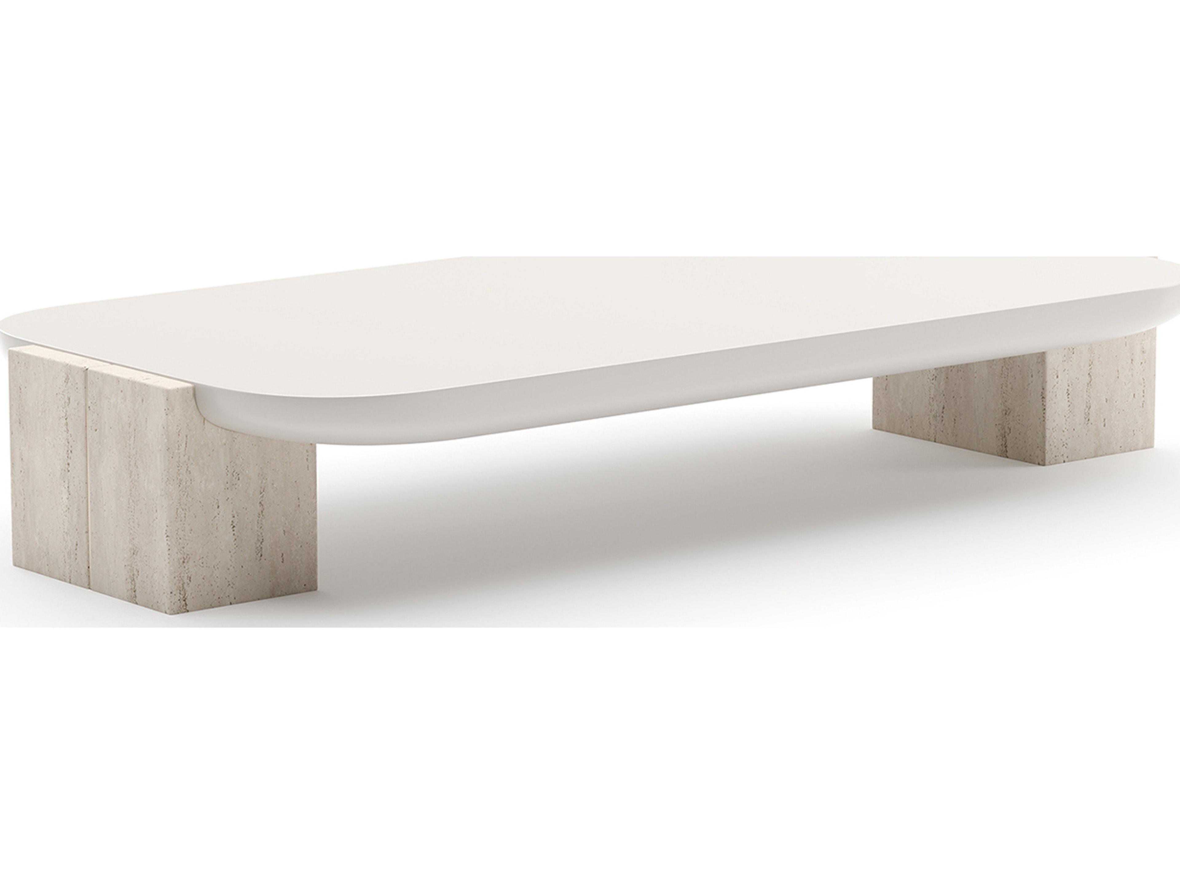 Overlap Rectangular Wood Coffee Table