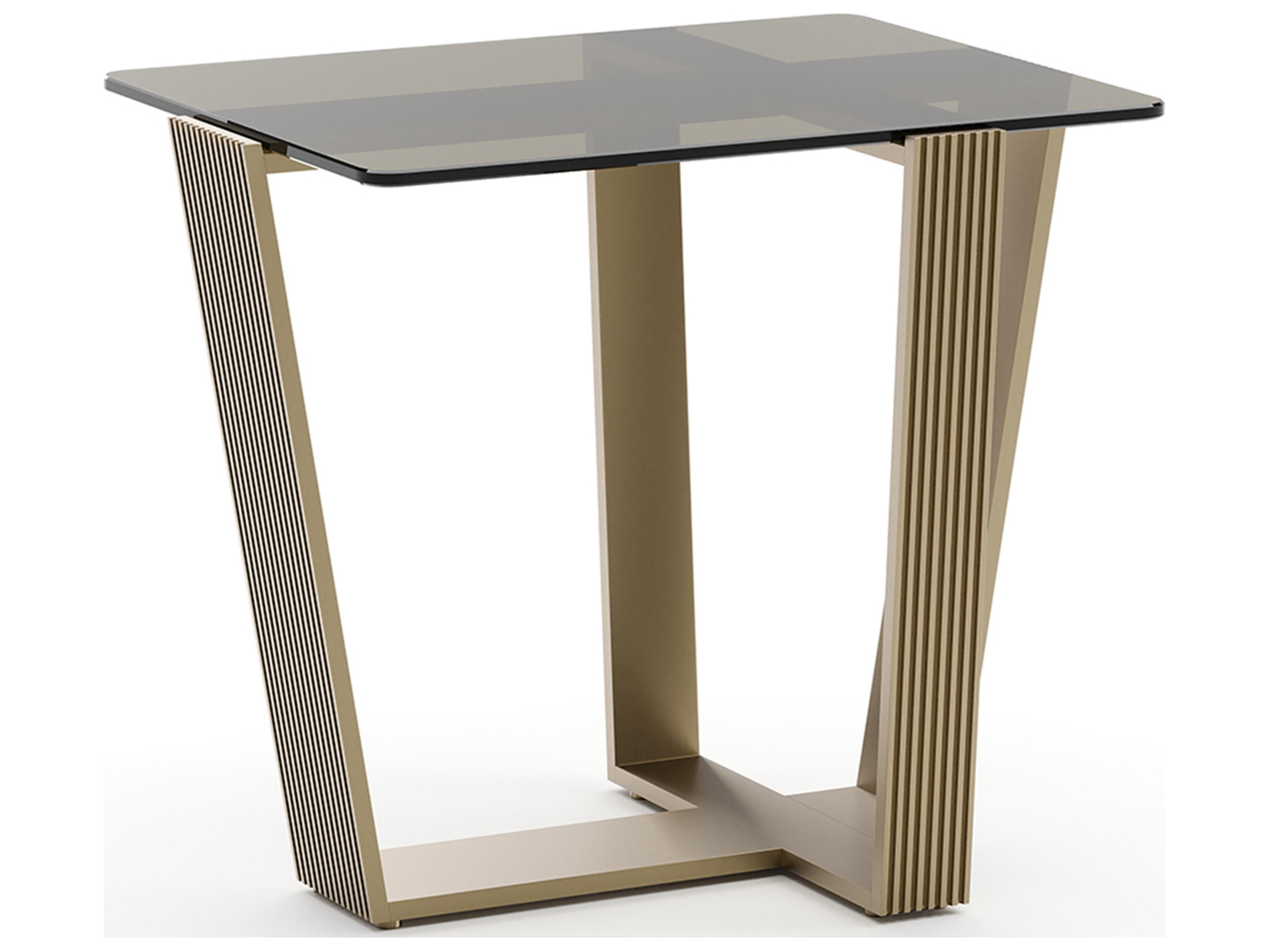 Caracole Counter Balance Rectangular Glass End Table