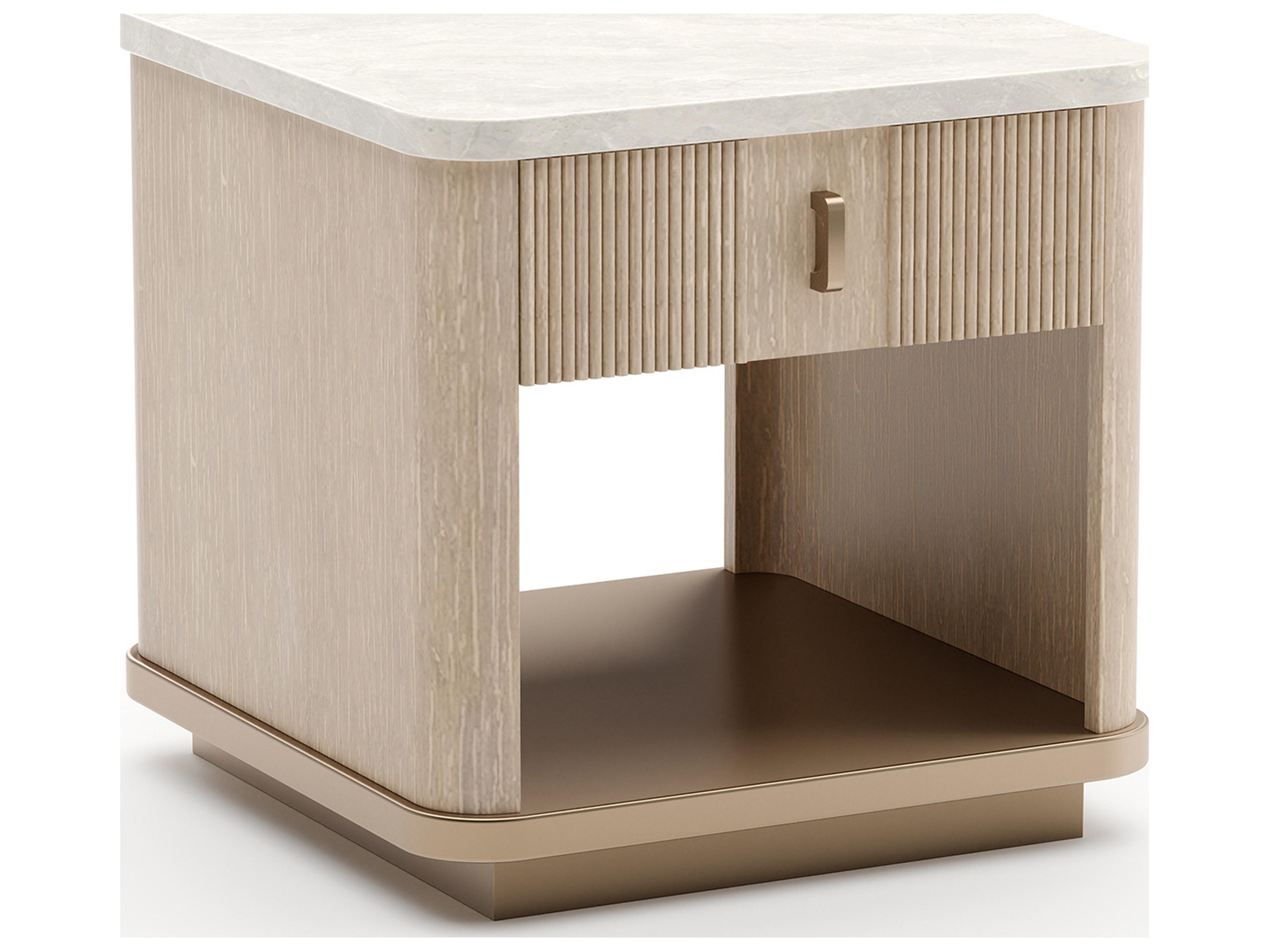 Rhythm Square Stone End Table