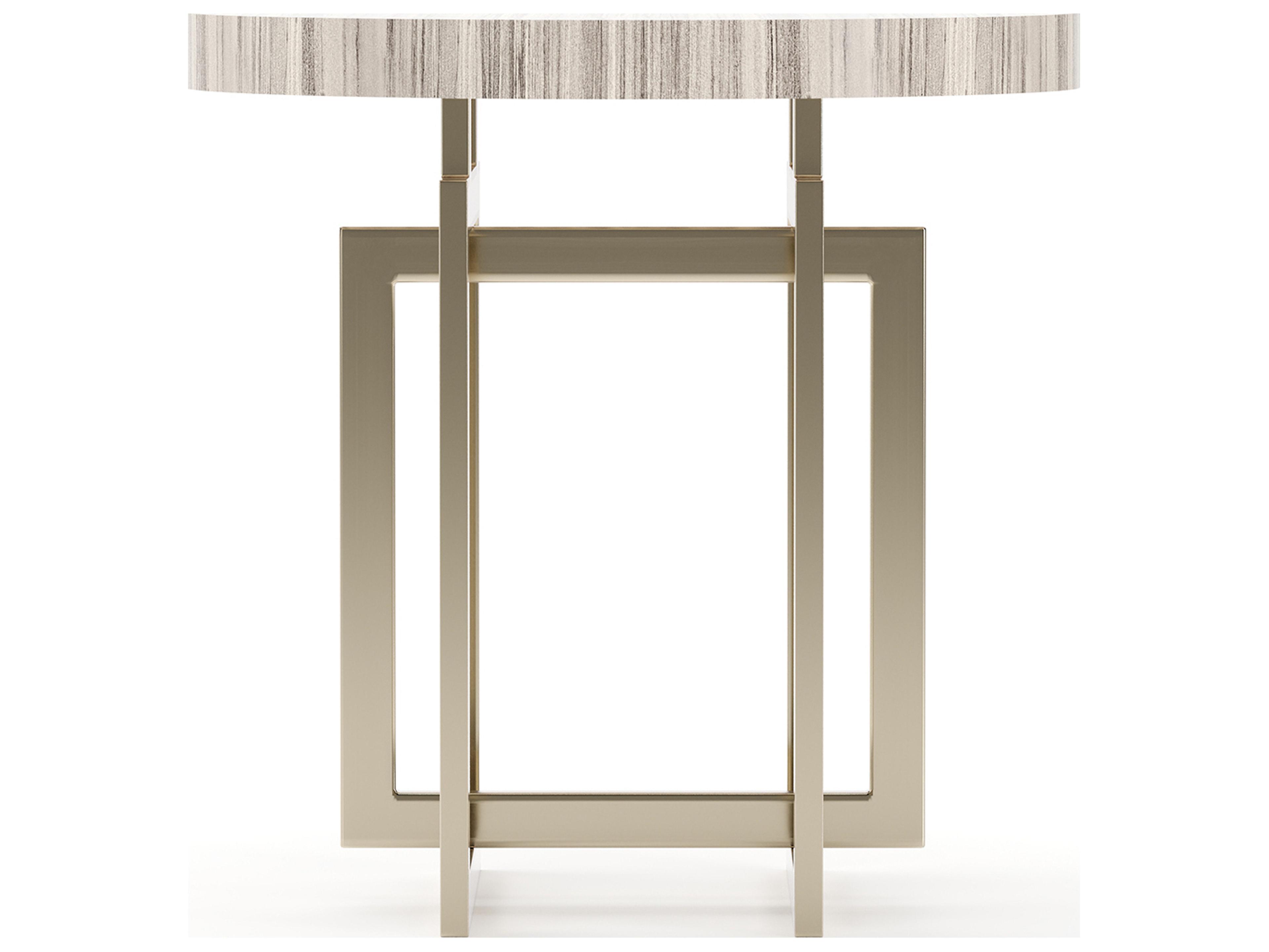 Caracole Wish You Were Here Round Stone End Table