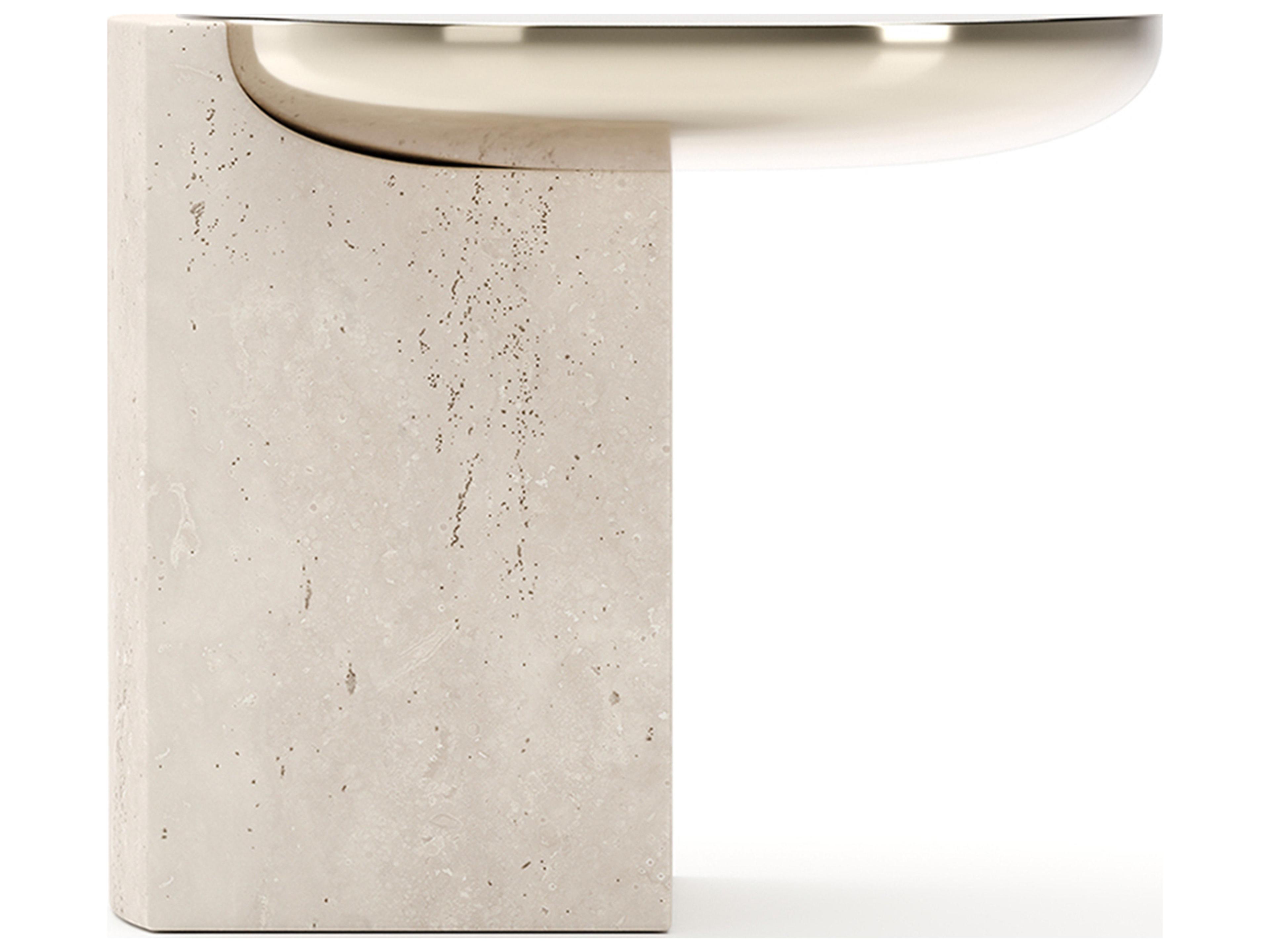 Caracole Overlap Round Metal End Table