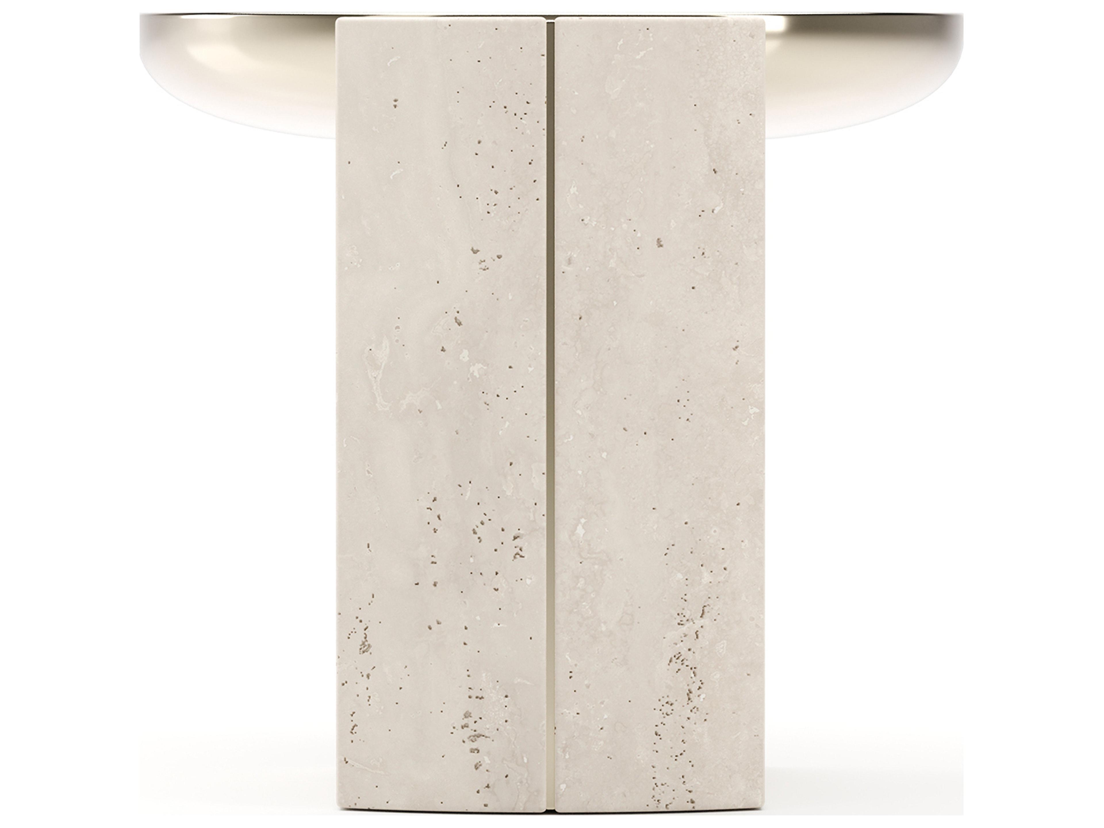 Caracole Overlap Round Metal End Table