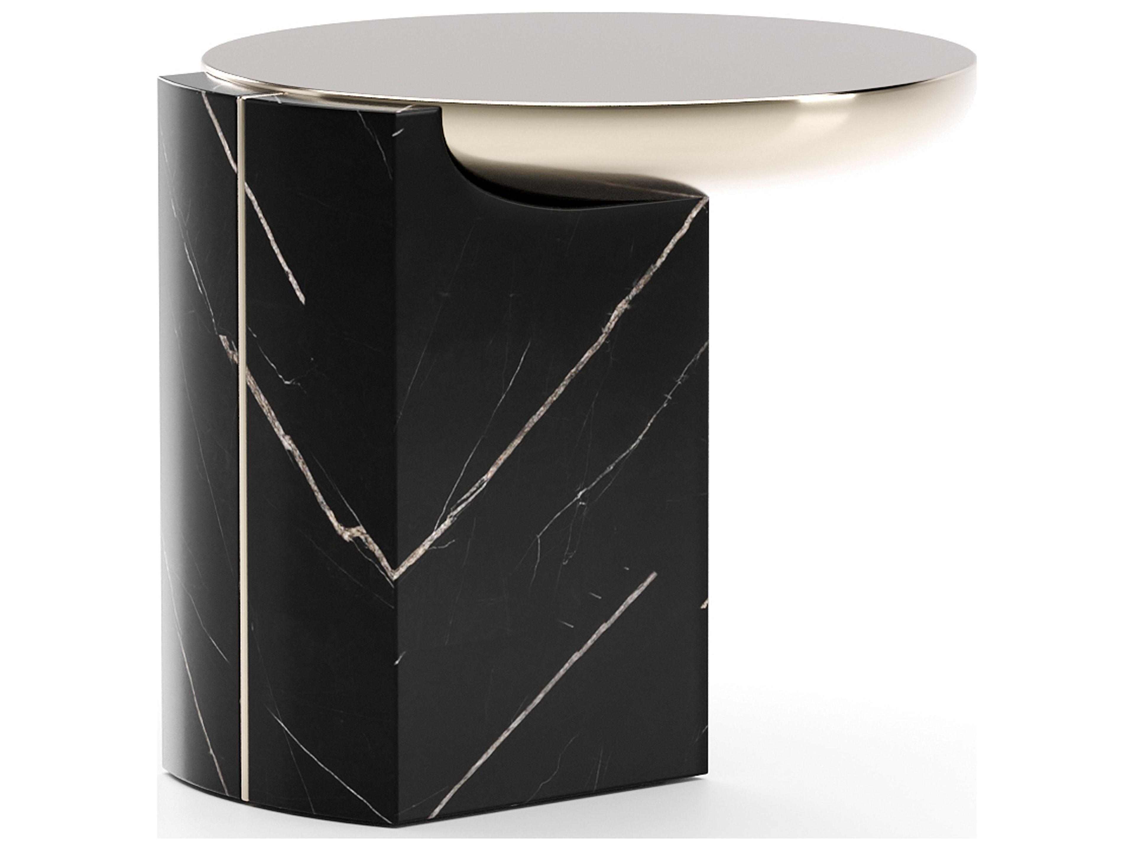 Caracole Overlap Round Metal End Table