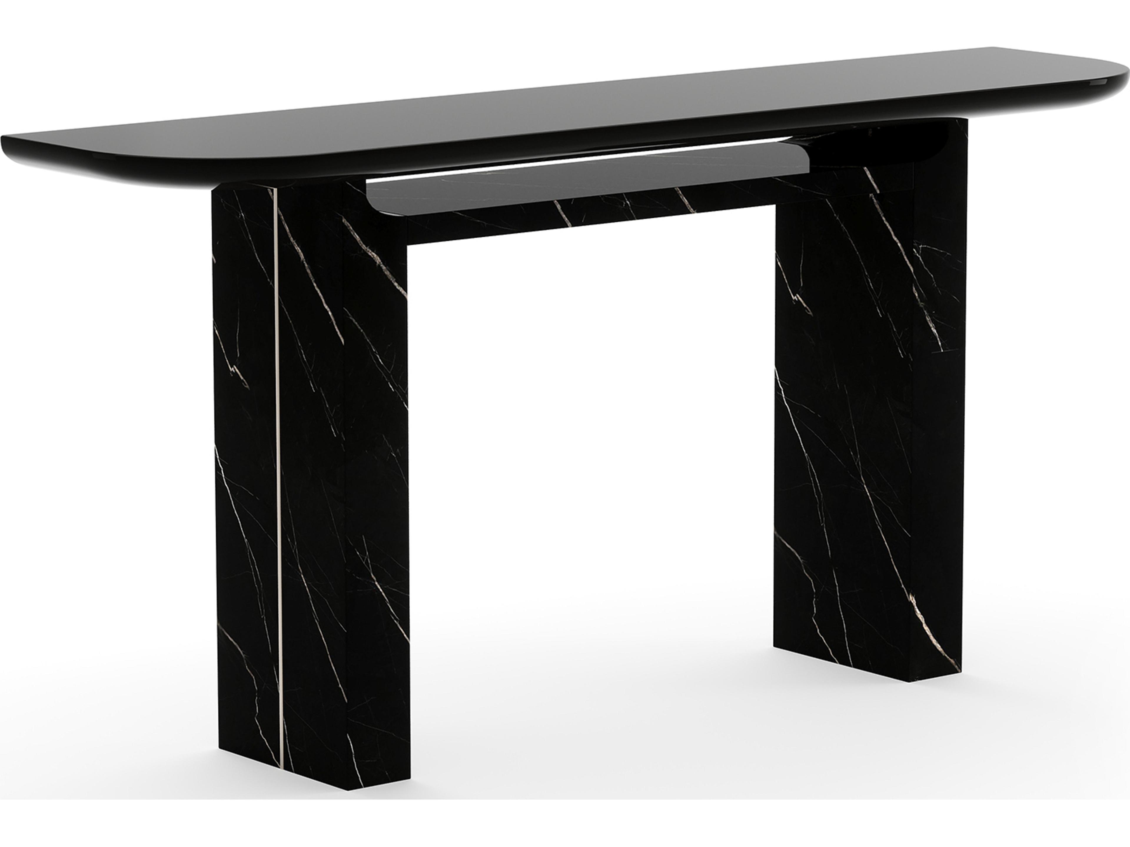 Overlap Rectangular Wood Console Table