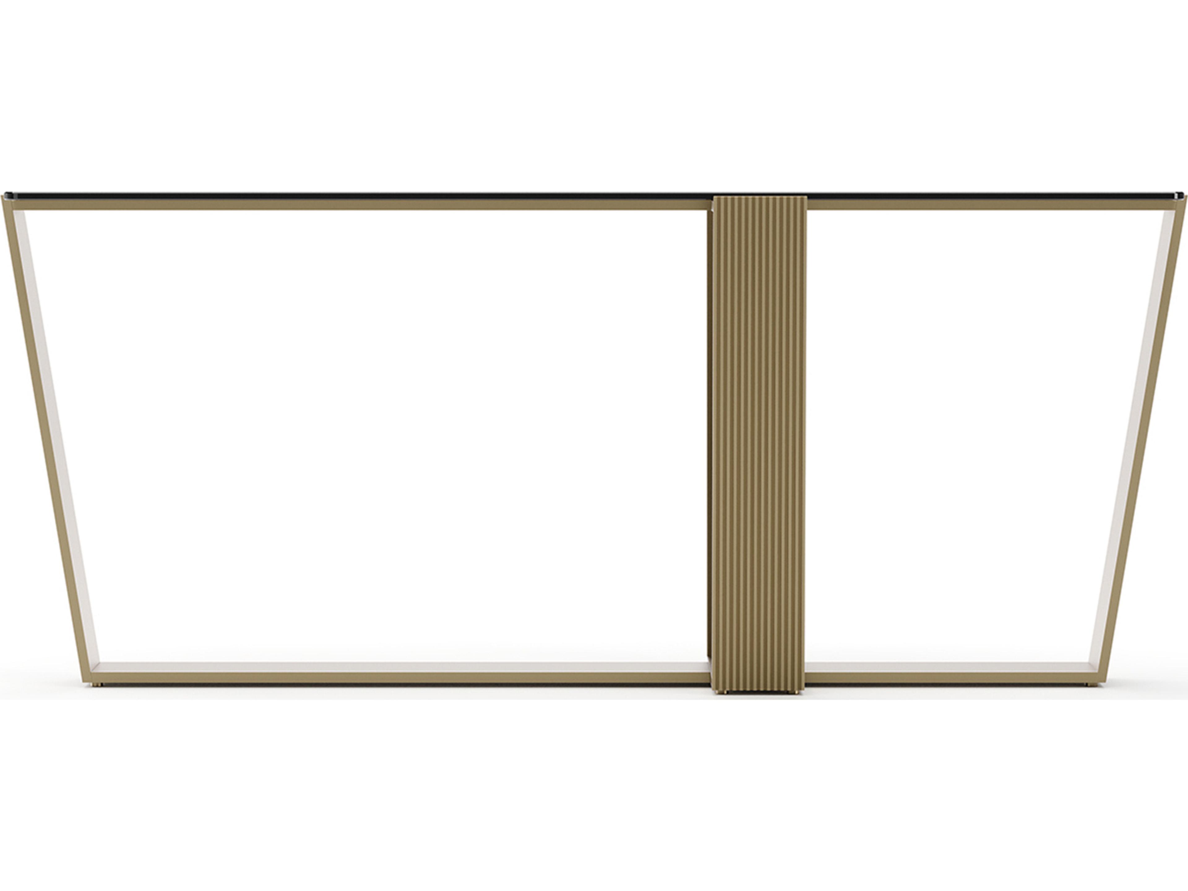 Caracole Counter Balance Rectangular Glass Console Table