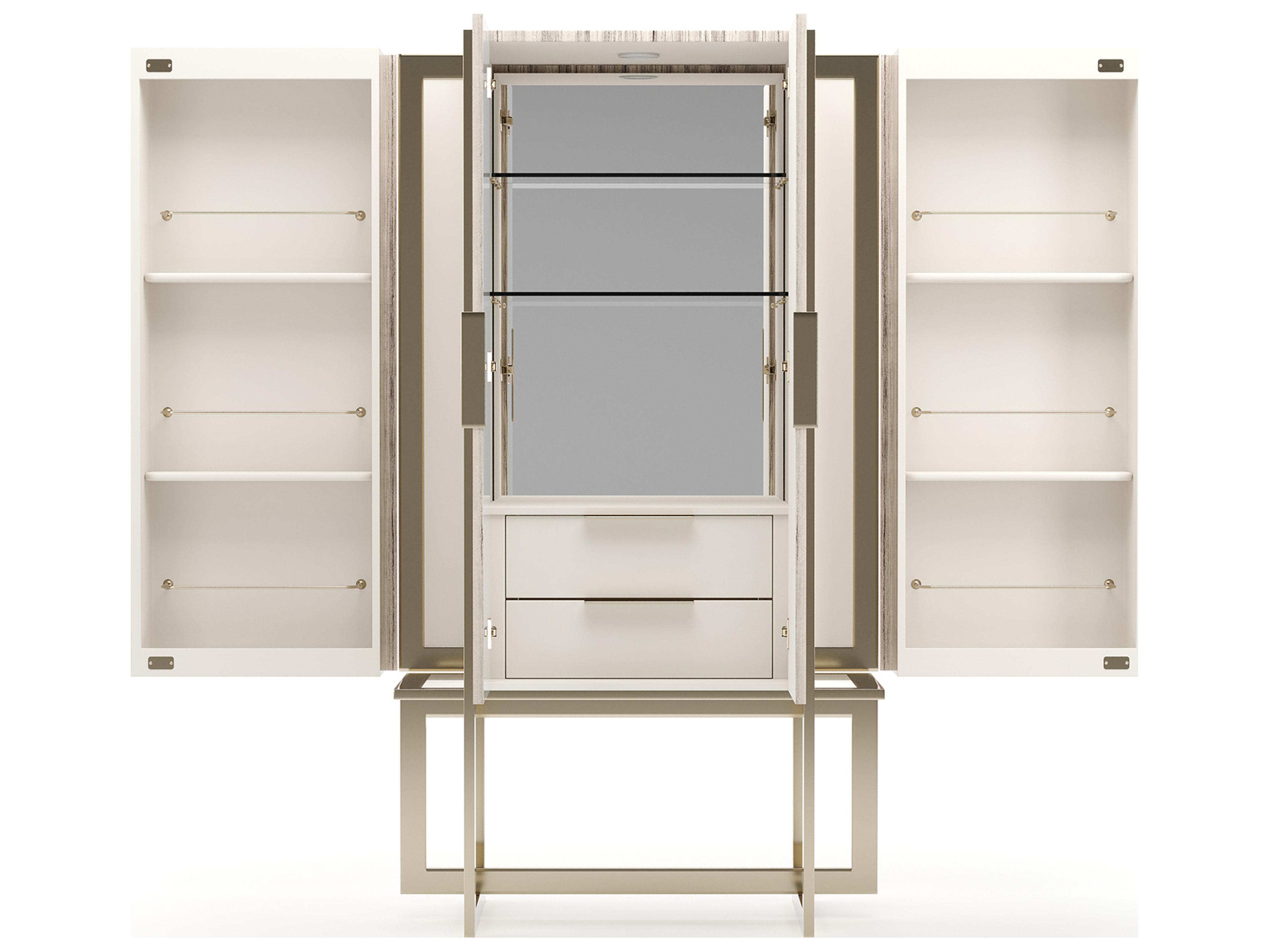 Caracole Wish You Were Here Beige Bar Cabinet