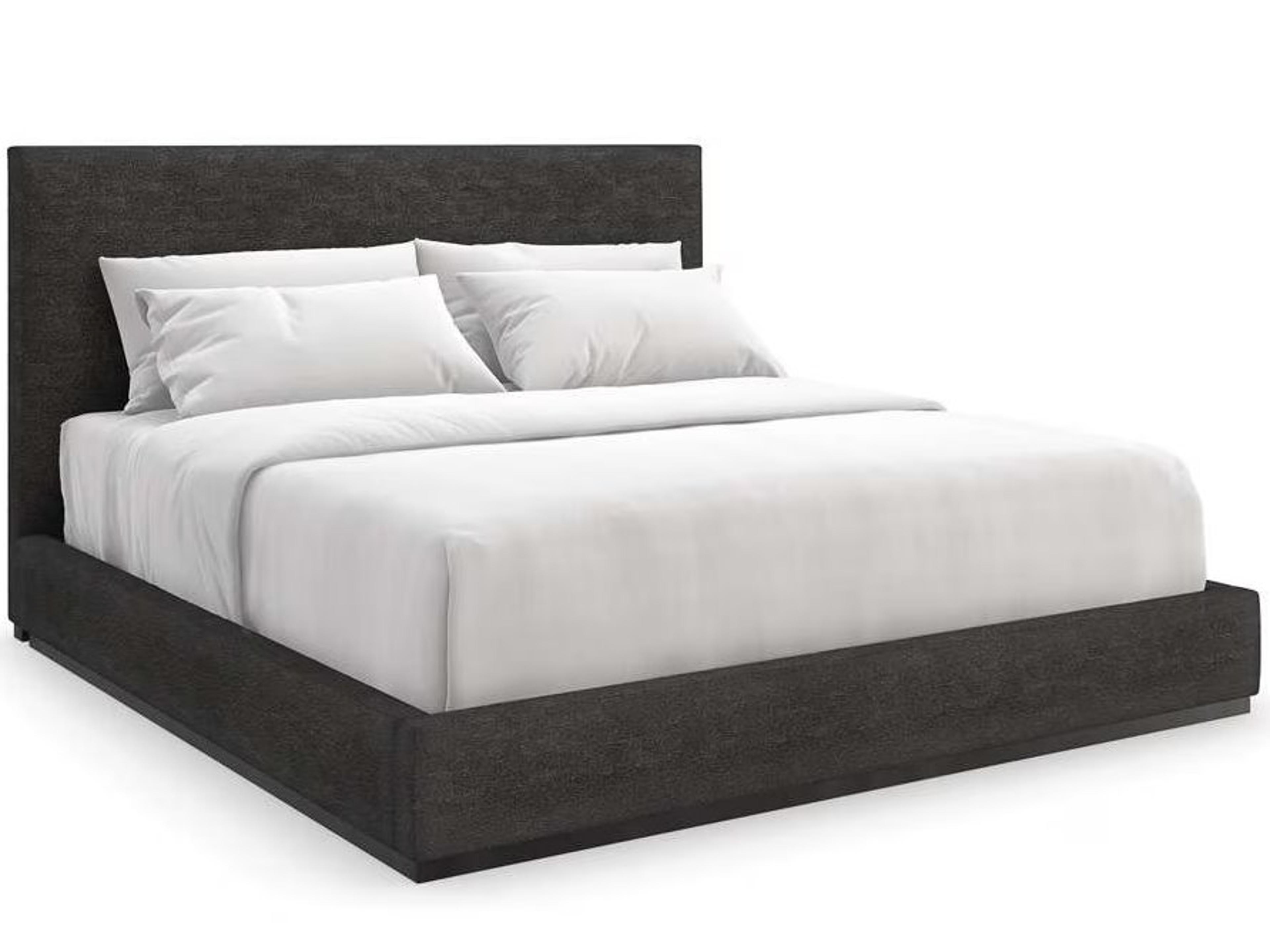 The Boutique Bed Tuxedo Black Birch Wood Upholstered Queen Platform