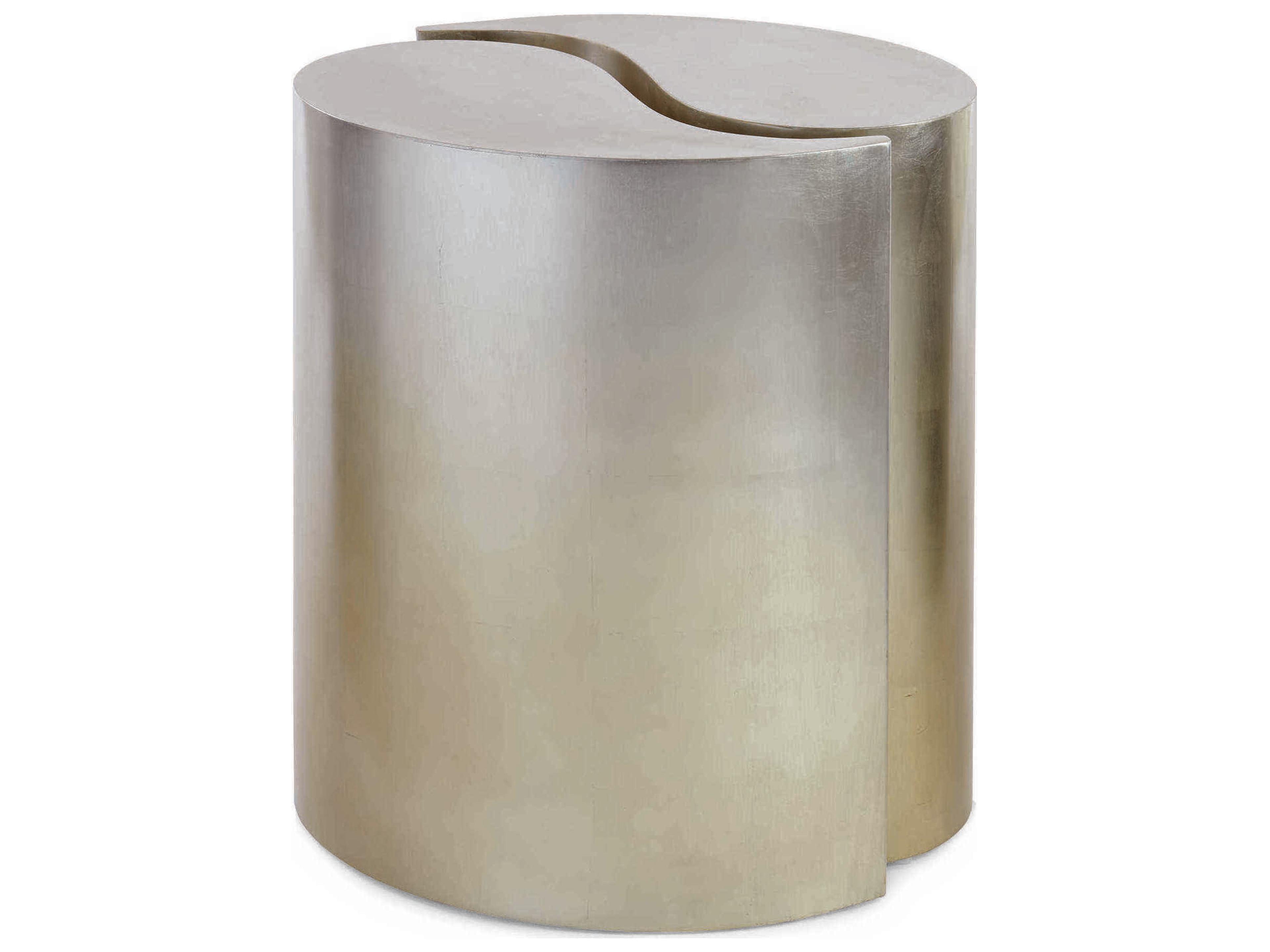 Caracole Classic Quote Gold Leaf Ombre Warm Silver End Table