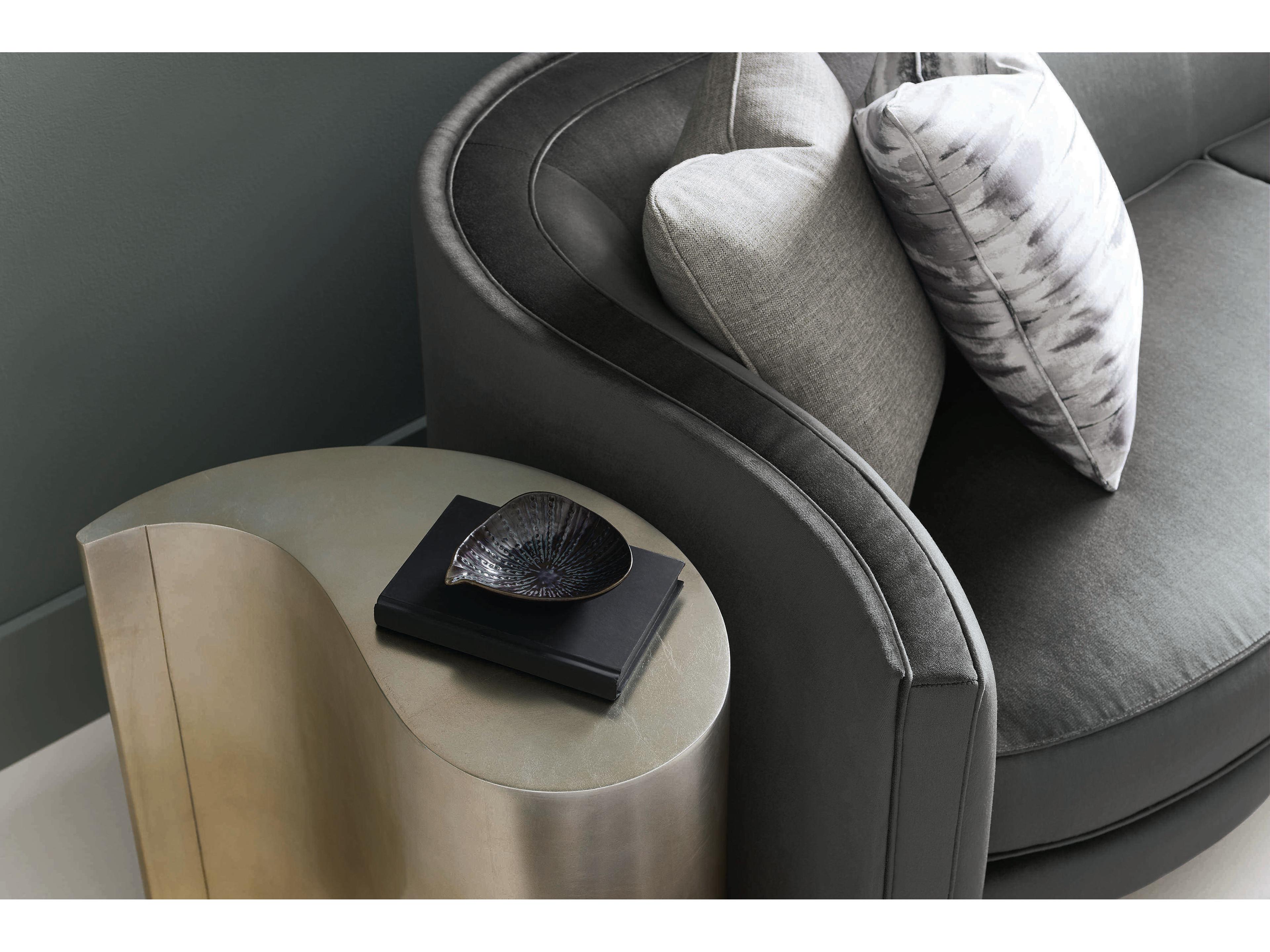 Caracole Classic Quote Gold Leaf Ombre Warm Silver End Table