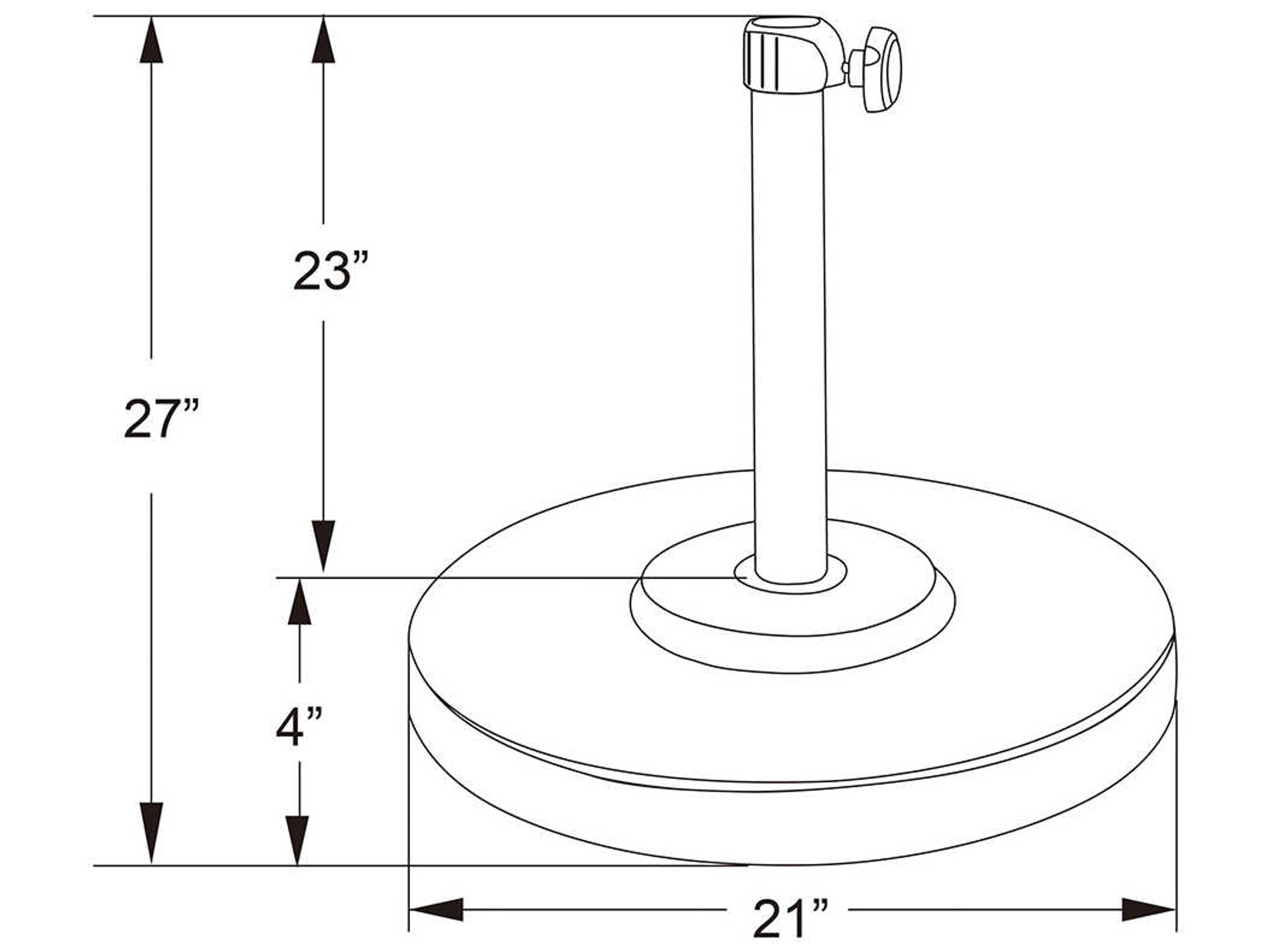 California Umbrella Quick Ship 50 Pound Steel Umbrella Base