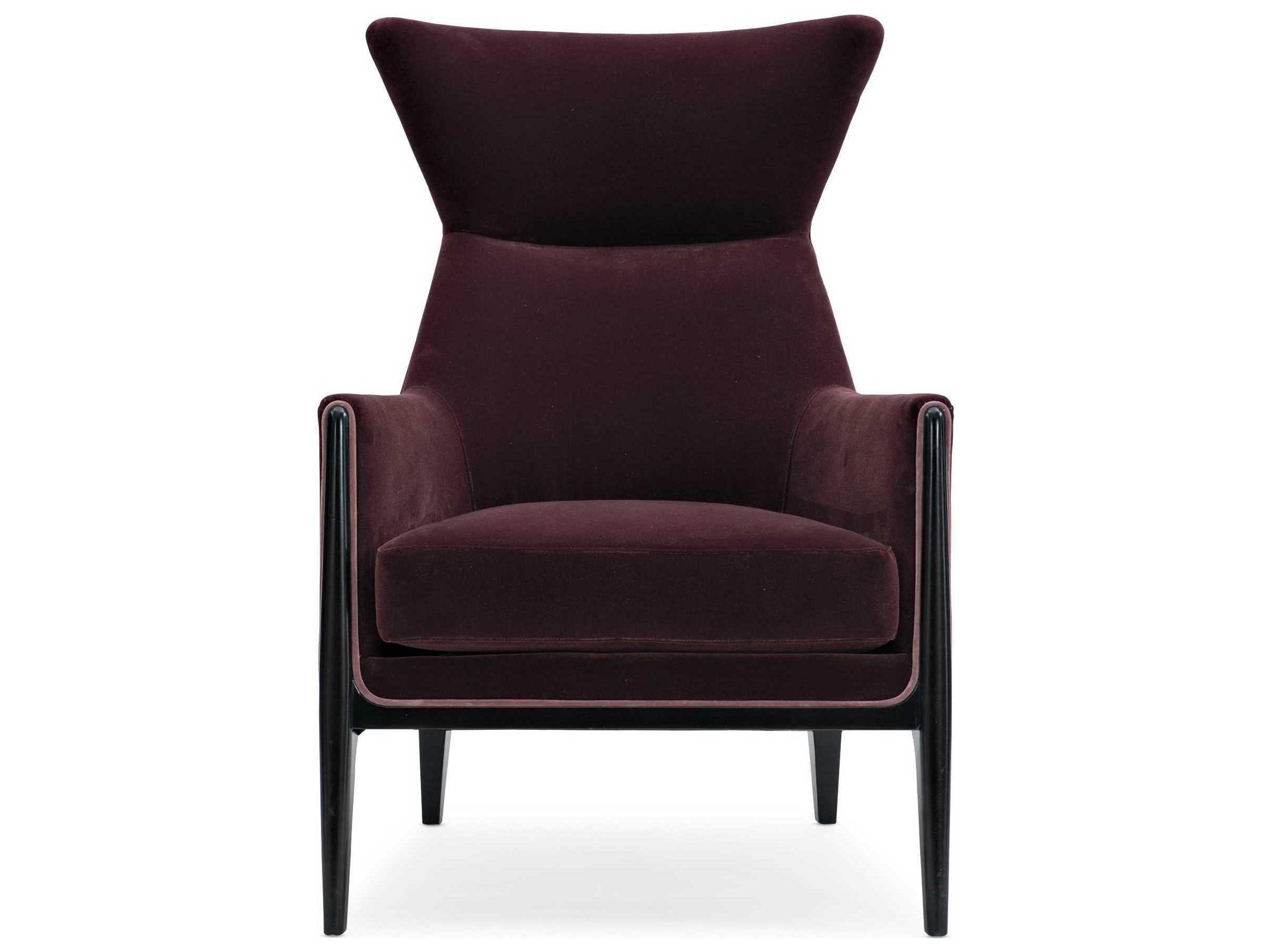 Caracole Modern Edge Boundless Burgundy Fabric Accent Chair