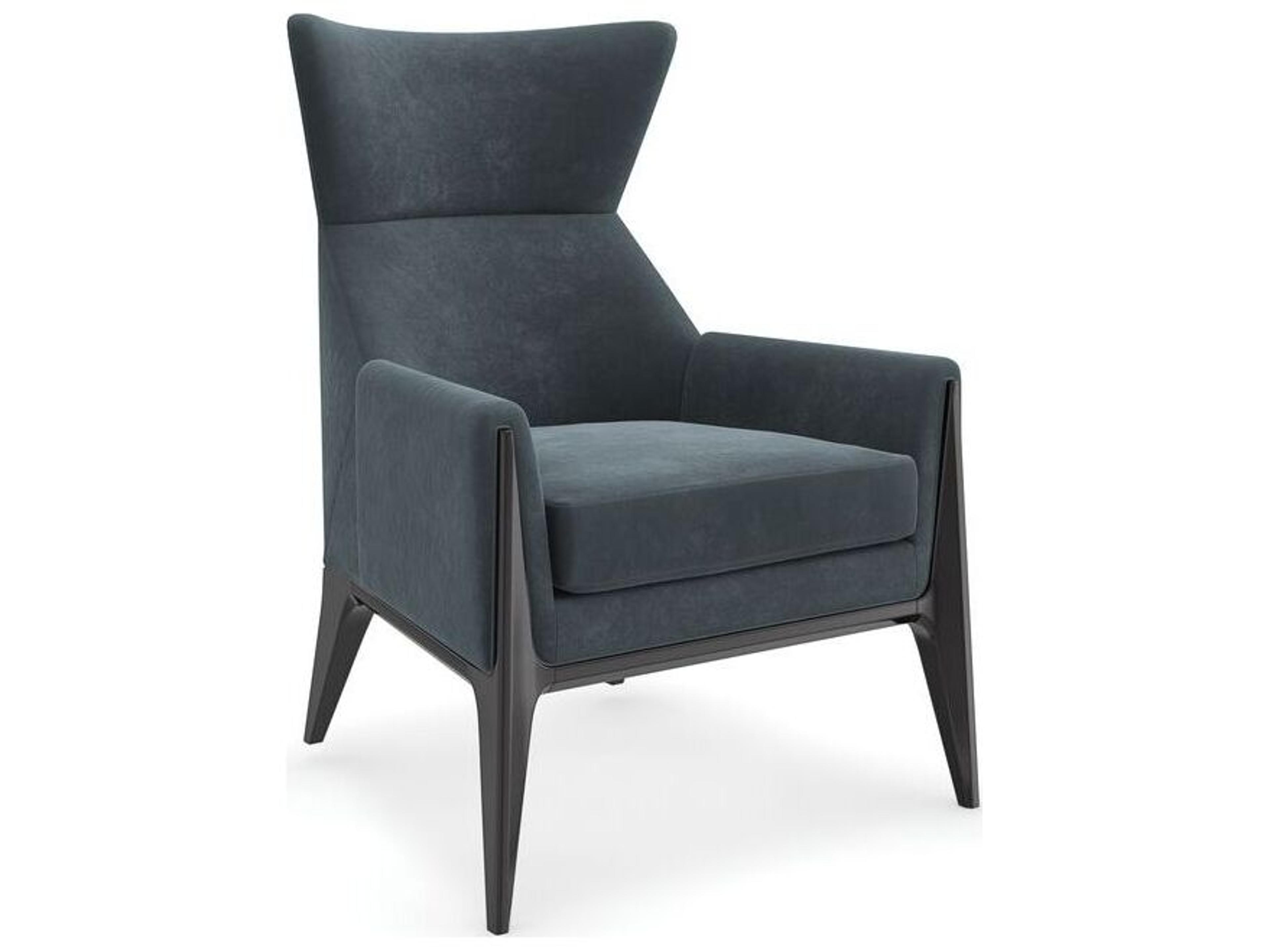 Boundless Accent Chair in Satin Ebony Finish with Upholstered Seat
