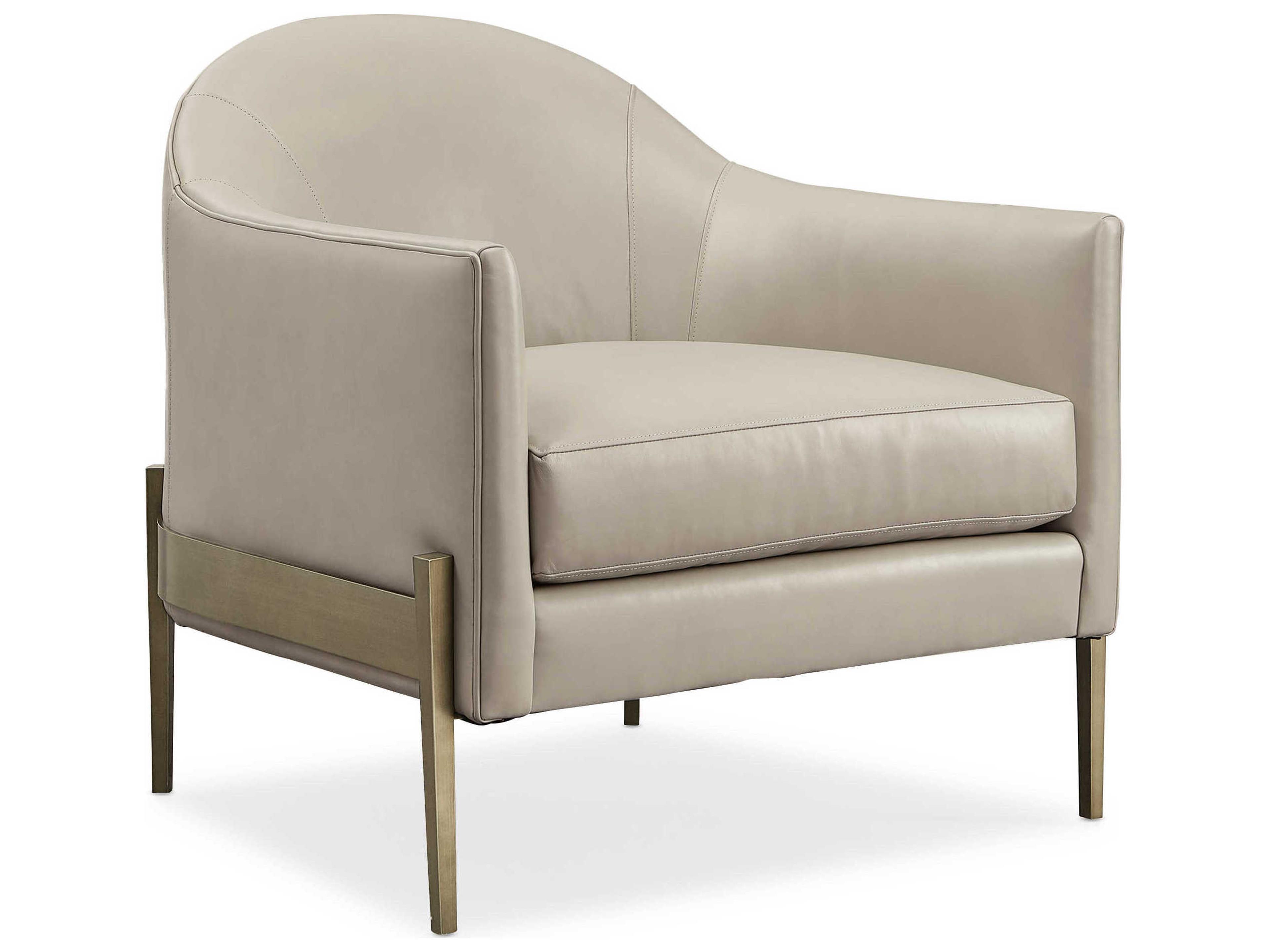 Rebound Modern Artisan Remix Leather Accent Chair in Smoked Stainless