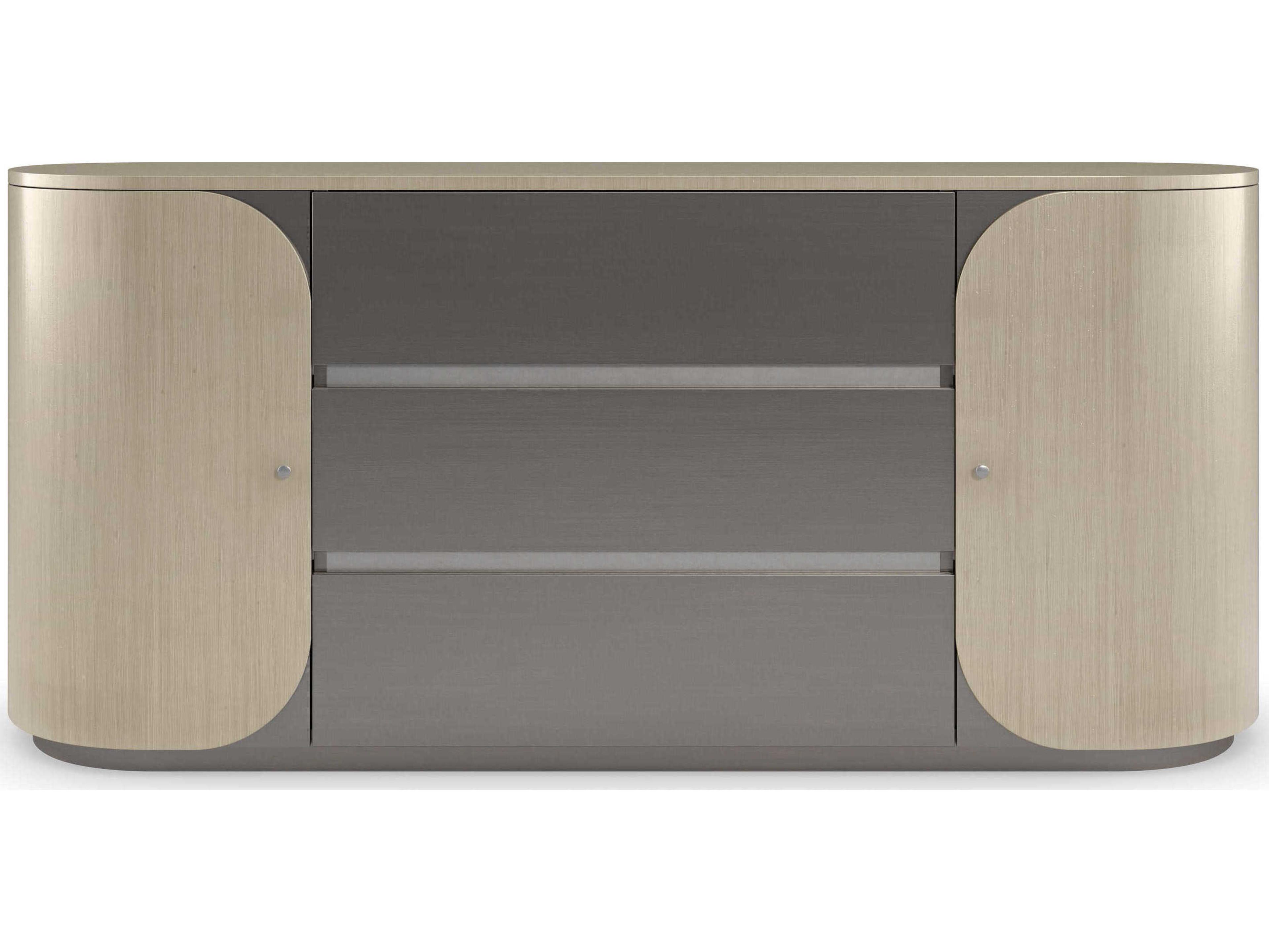 Caracole La ModaDa Vita Duo 3-Drawers Gray Birch Wood Dresser
