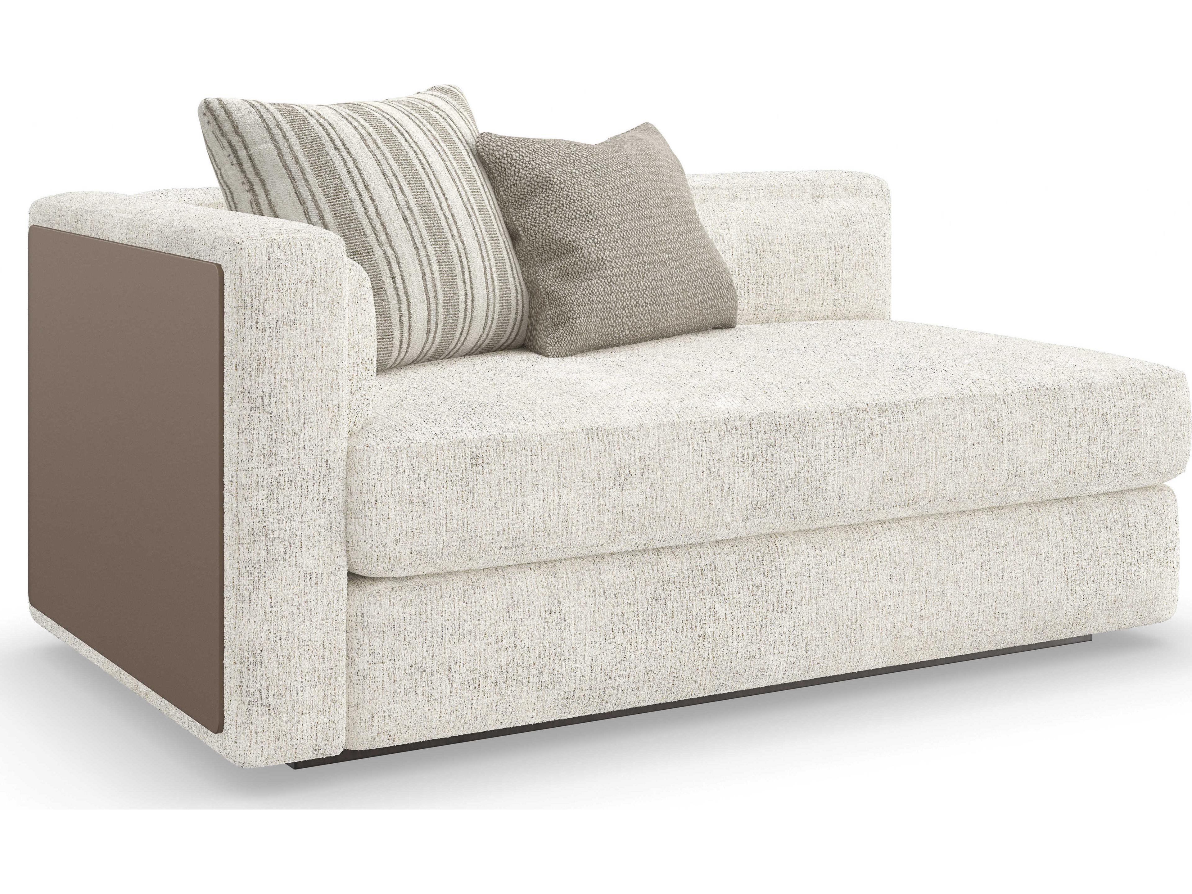 Caracole Modern Principles Unity LAF White Upholstered Loveseat