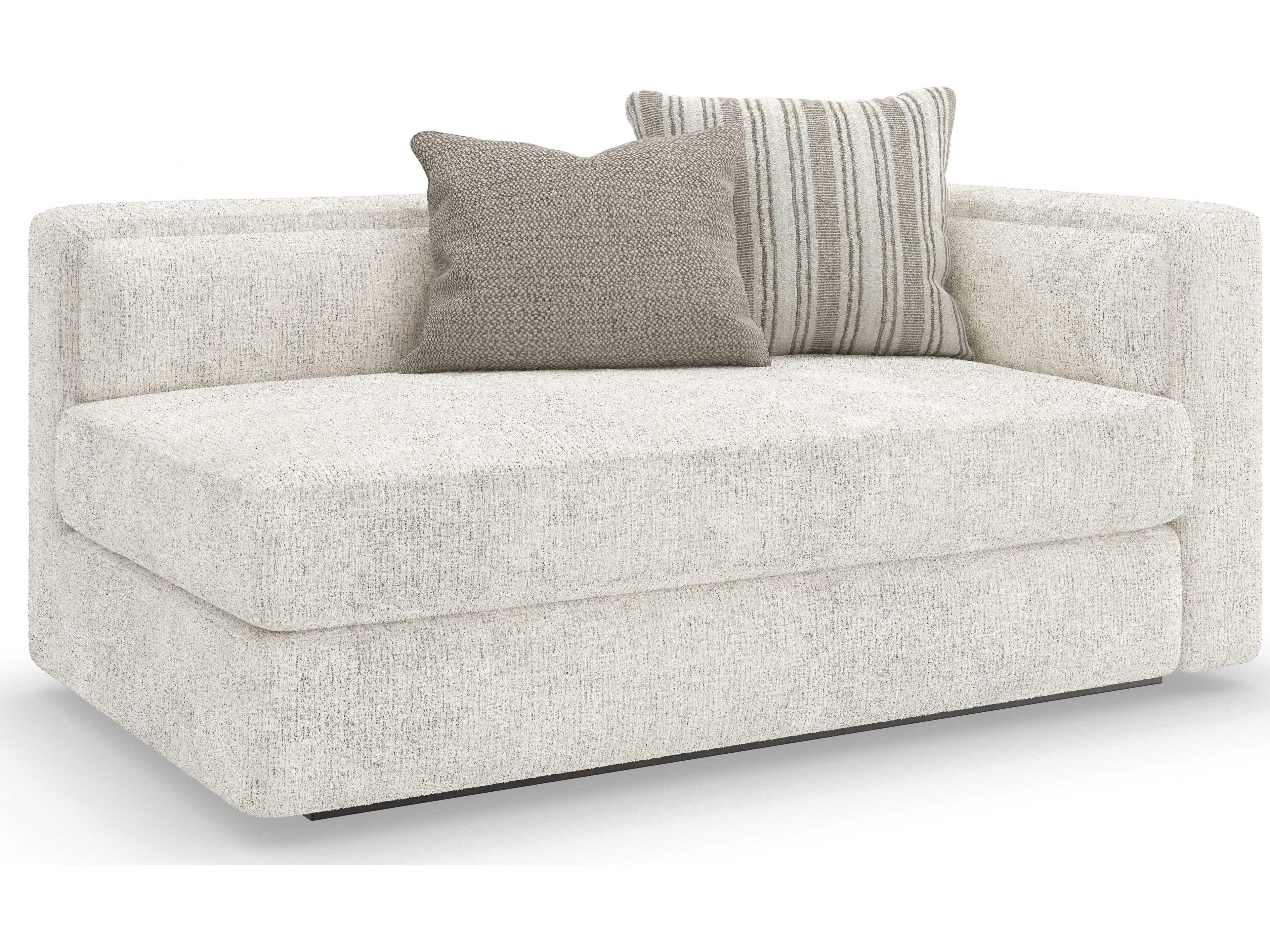 Modern Principles Unity RAF White Upholstered Loveseat