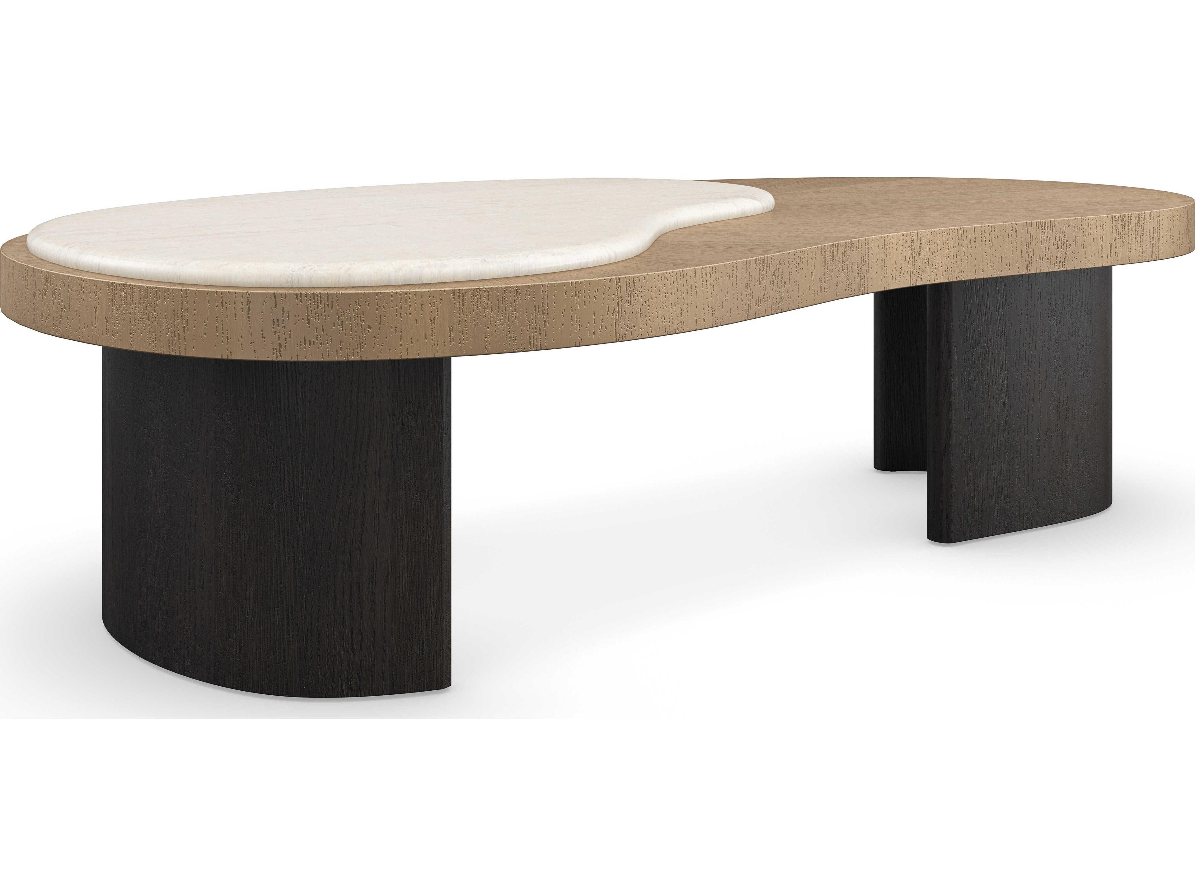 Modern Principles Contrast Coffee Table in Lucent Bronze Oak and Cinder