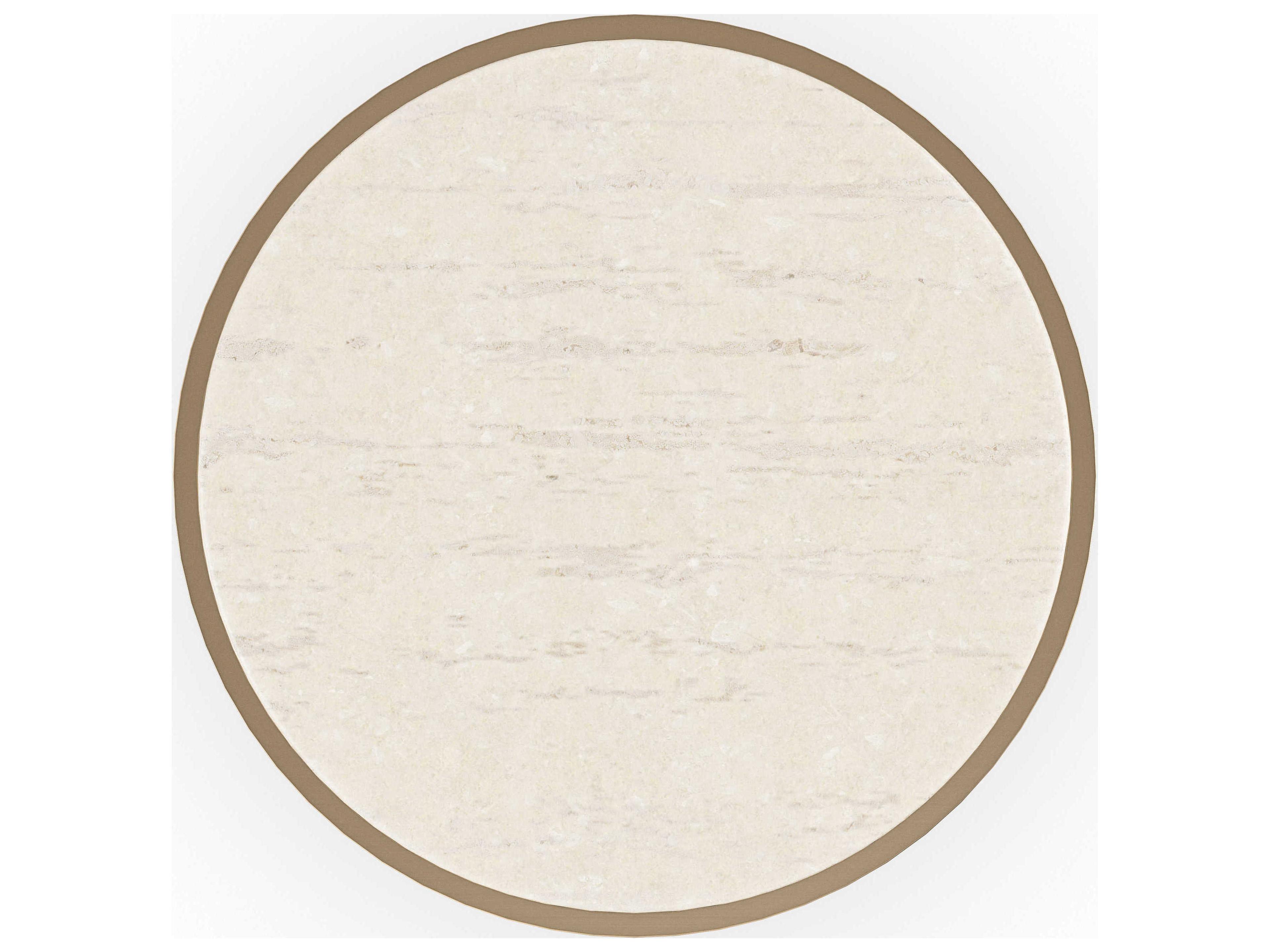 Caracole Modern Principles Contrast Light Spot 14" Round Stone Lucent Bronze Plated Metal End Table