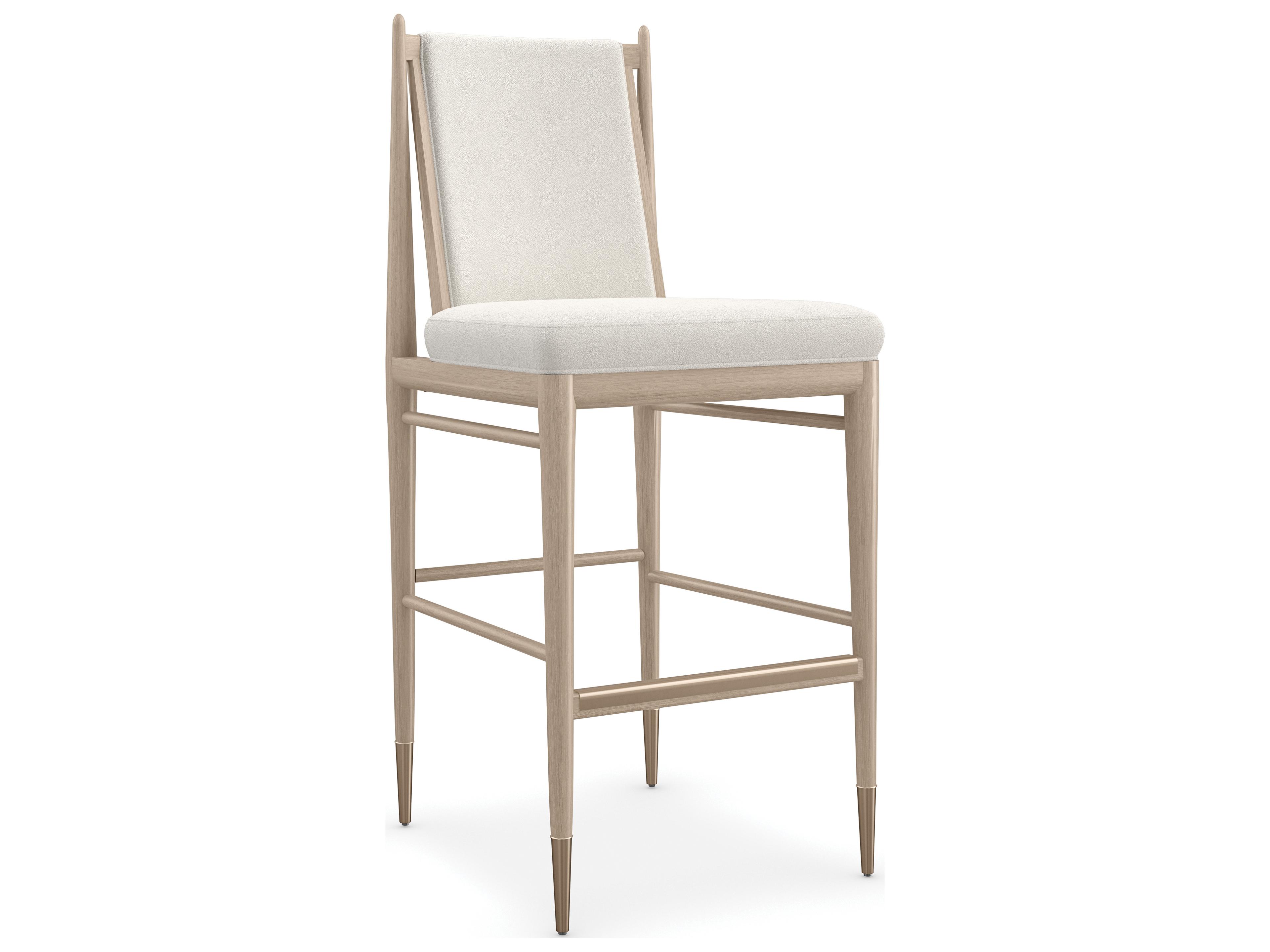 Modern Principles Unity Upholstered Oak Wood Bar Stool