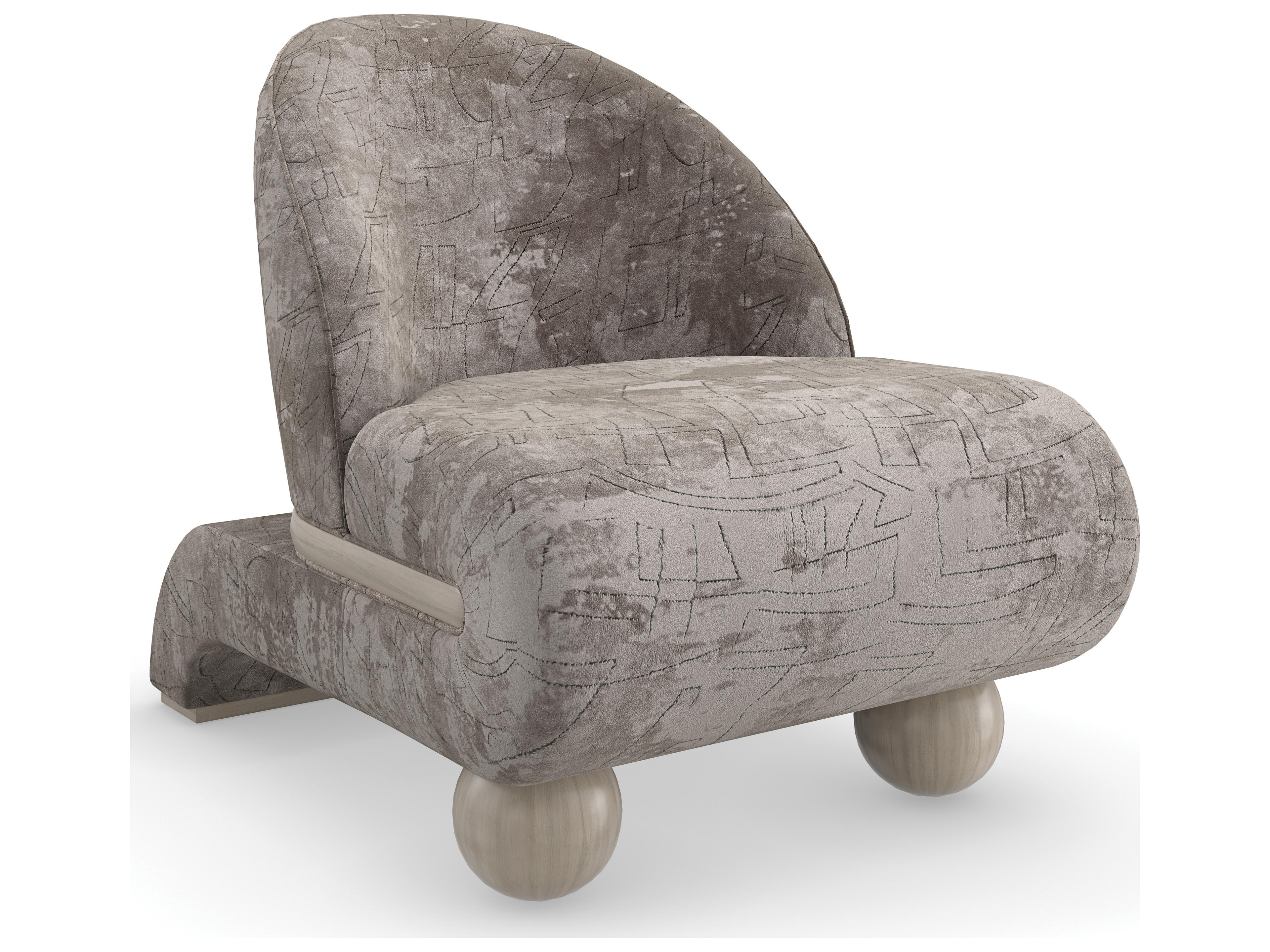 Modern Resort Bora Bora Gray Fabric Accent Chair